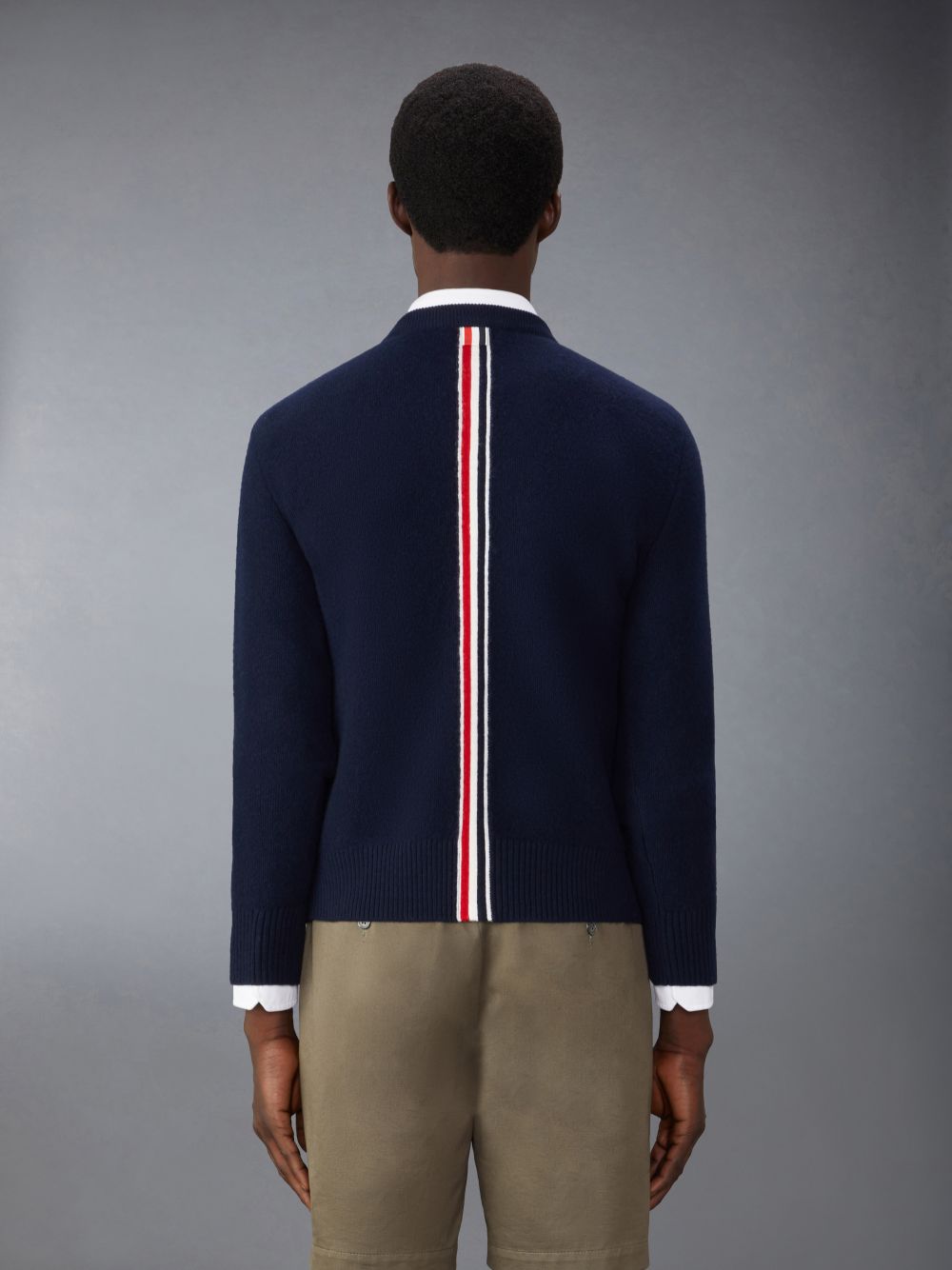 Thom Browne Merino Wool Washed Pique Men Pullover Blue | RRC12K22584