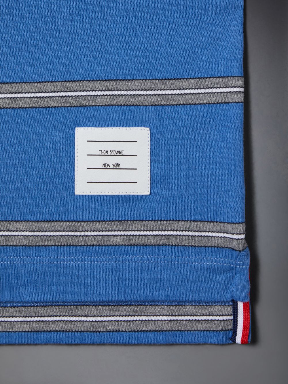 Thom Browne Mid Weight Jersey Striped Boys's T Shirts Blue | JCY30Z62739