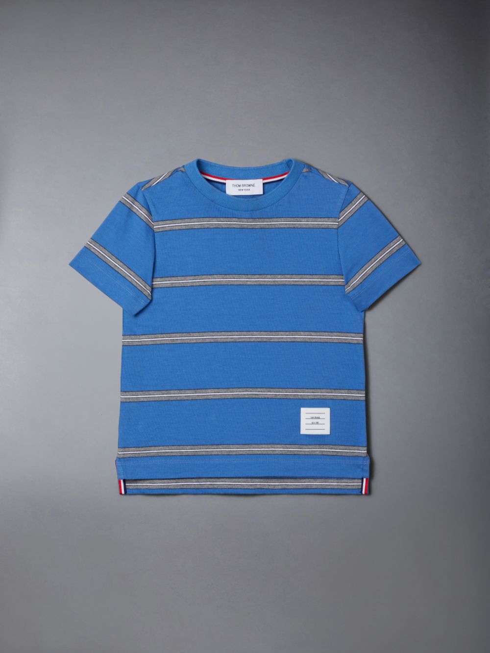 Thom Browne Mid Weight Jersey Striped Boys\'s T Shirts Blue | JCY30Z62739