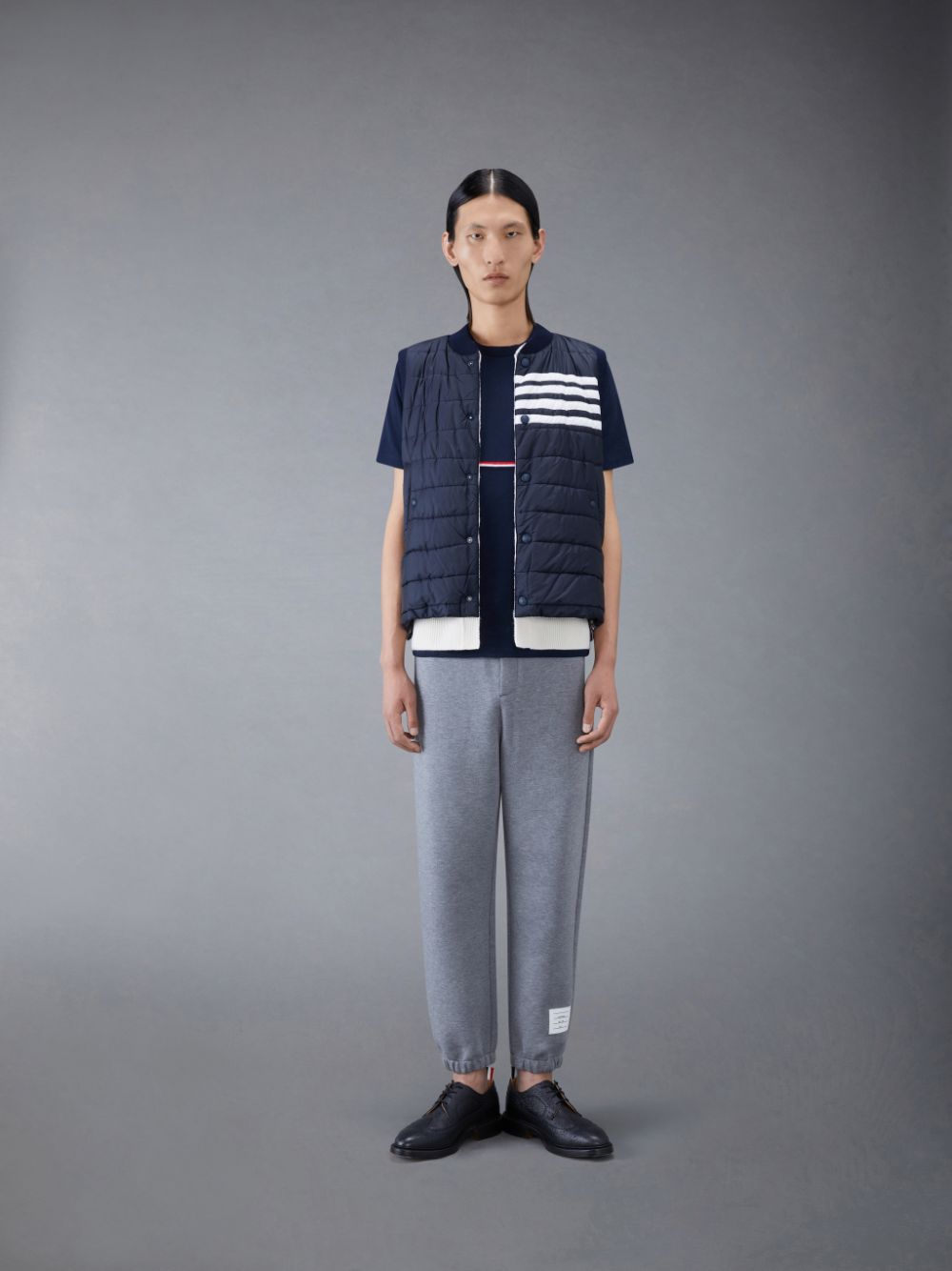 Thom Browne Midweight Jersey Stripe Short Sleeve Men T Shirts Blue | LRF99C32583