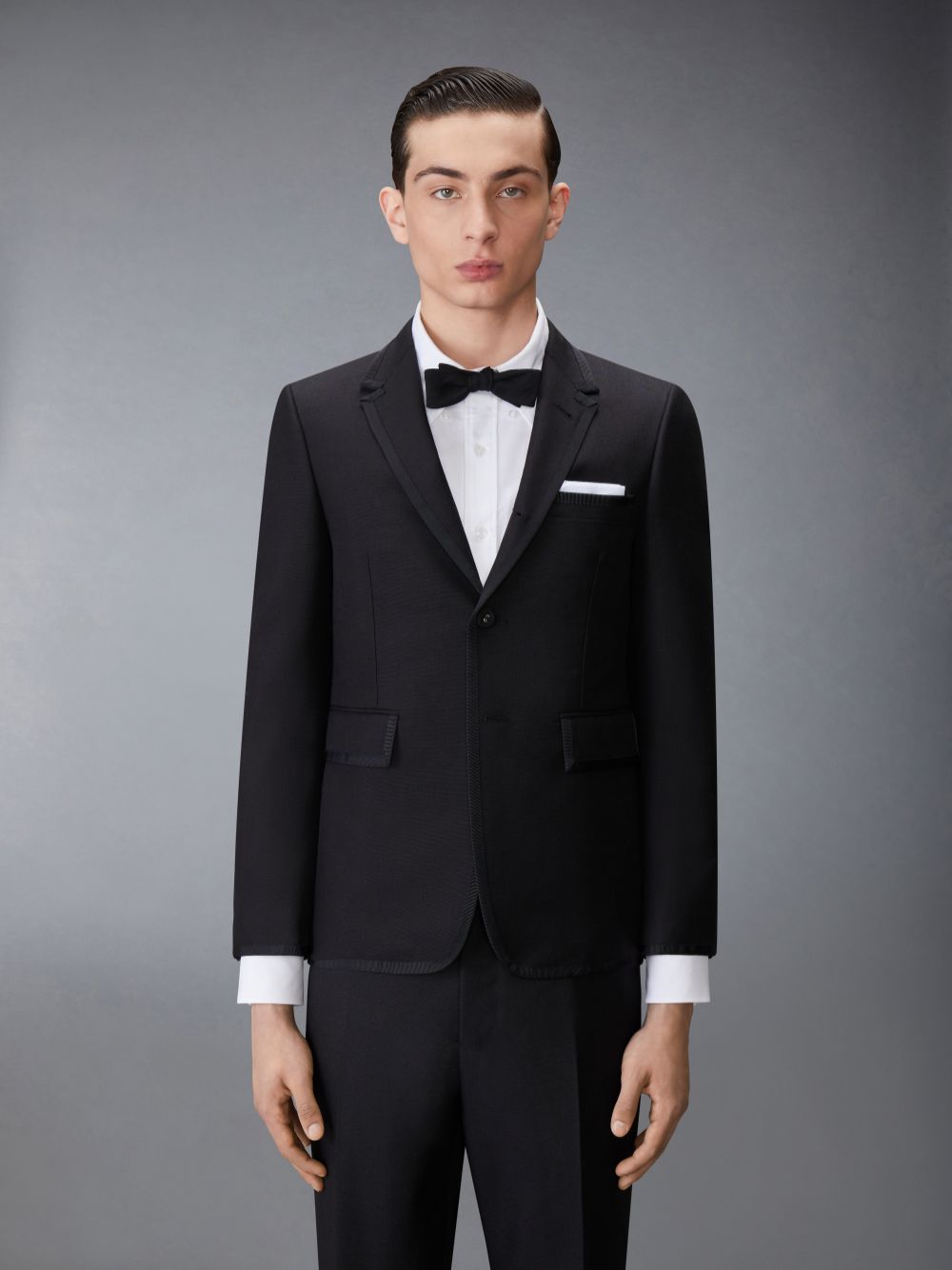 Thom Browne Mohair Classic Sport Men Coats Black | VFG58E08836