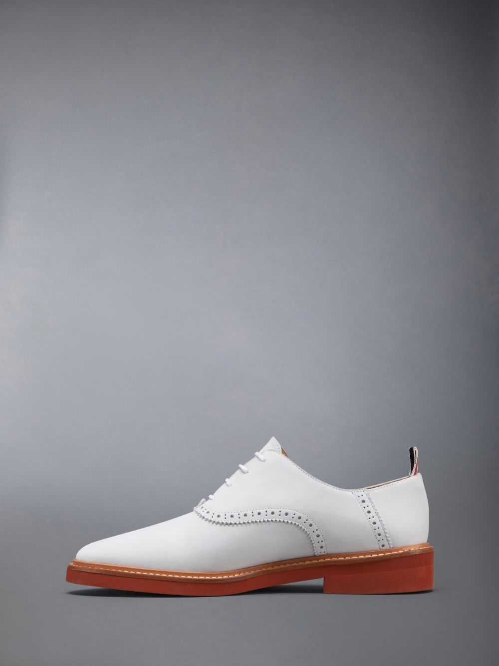 Thom Browne Nubuck Micro Sole Saddle Women Oxford Shoes White | GAE68B34597