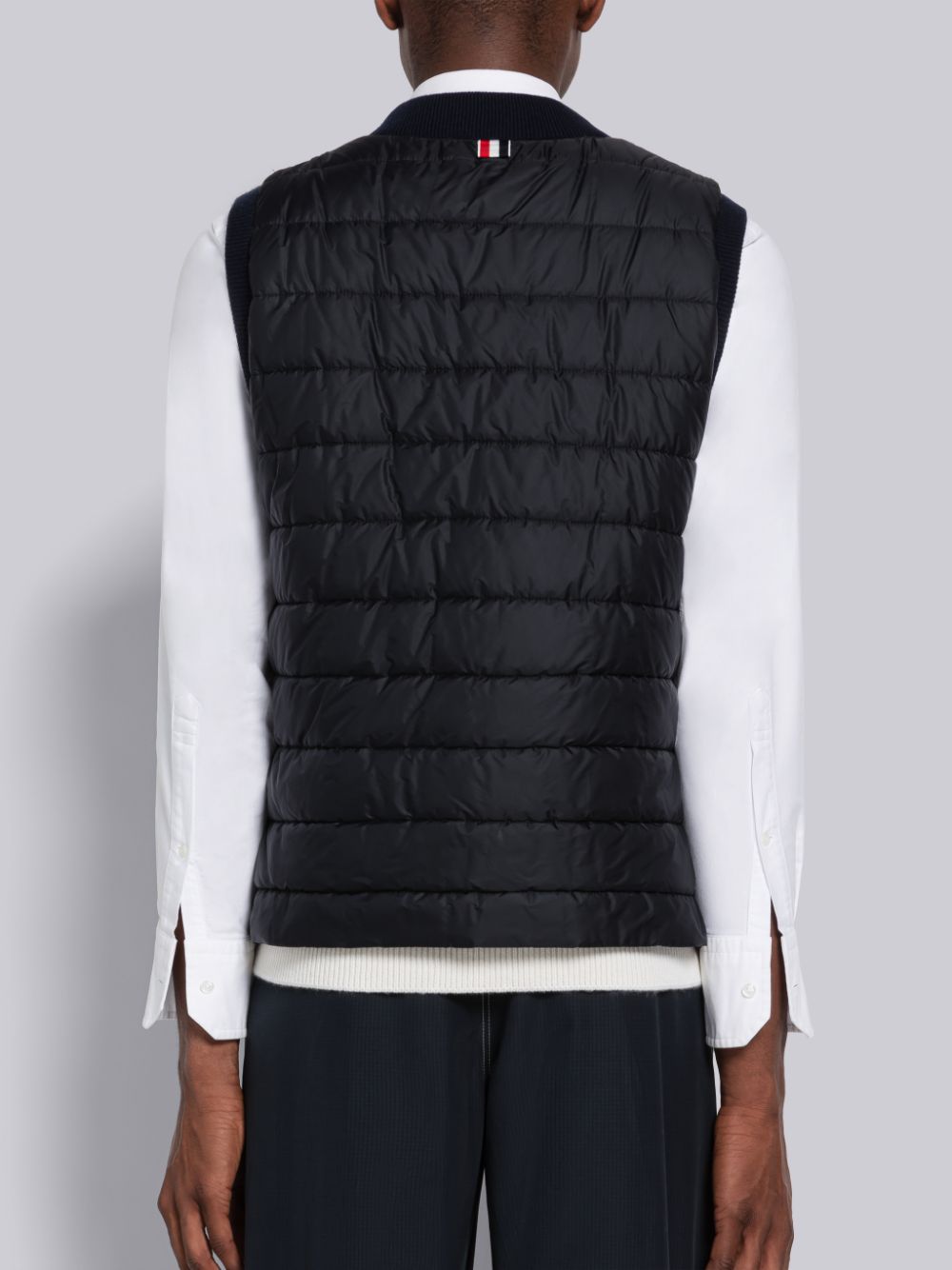 Thom Browne Nylon And Cashmere Reversible Tech Men Vest Blue | TSL72Y03546