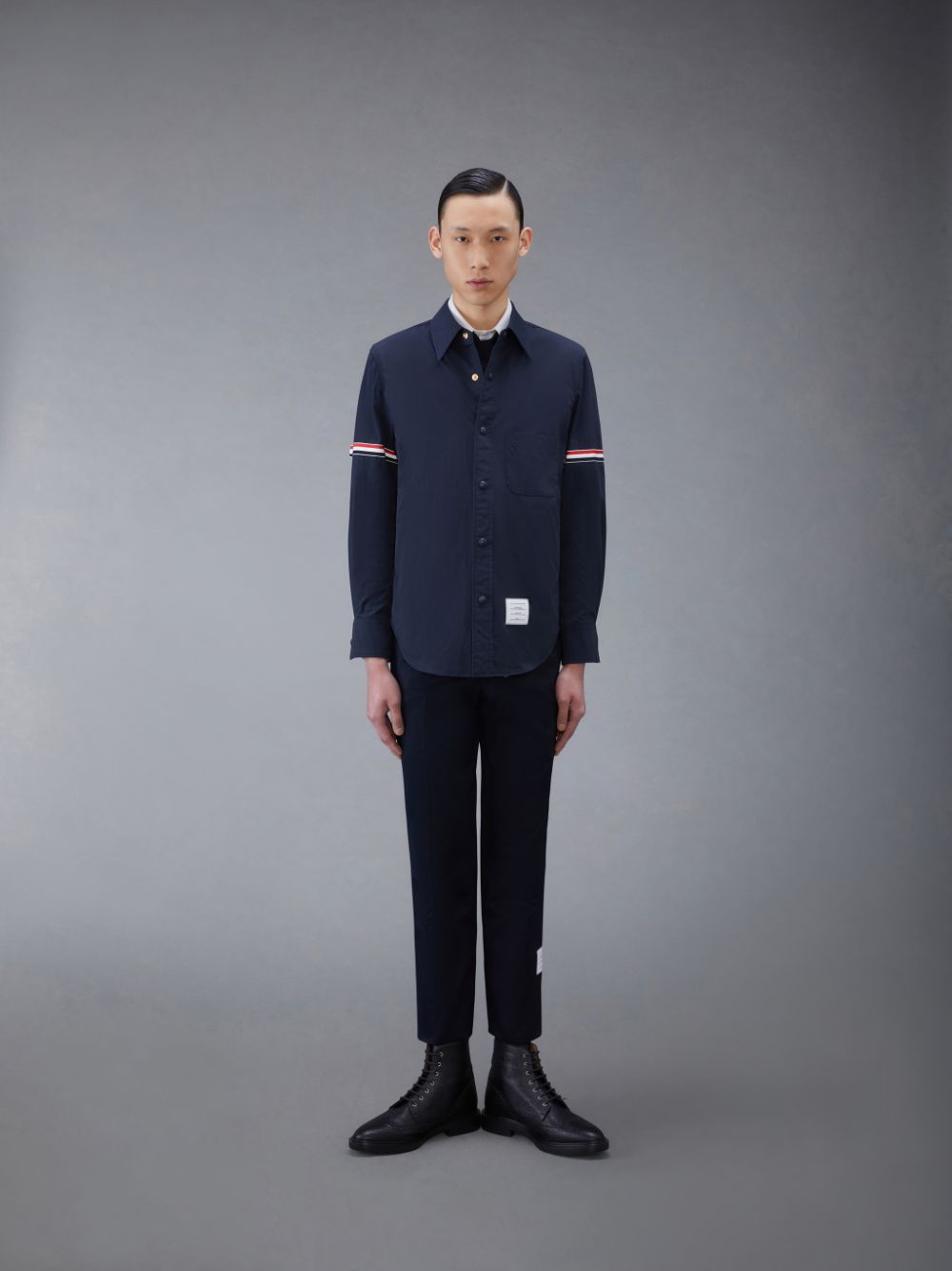 Thom Browne Nylon Armband Jacket Men Shirts Blue | EXB73D70822