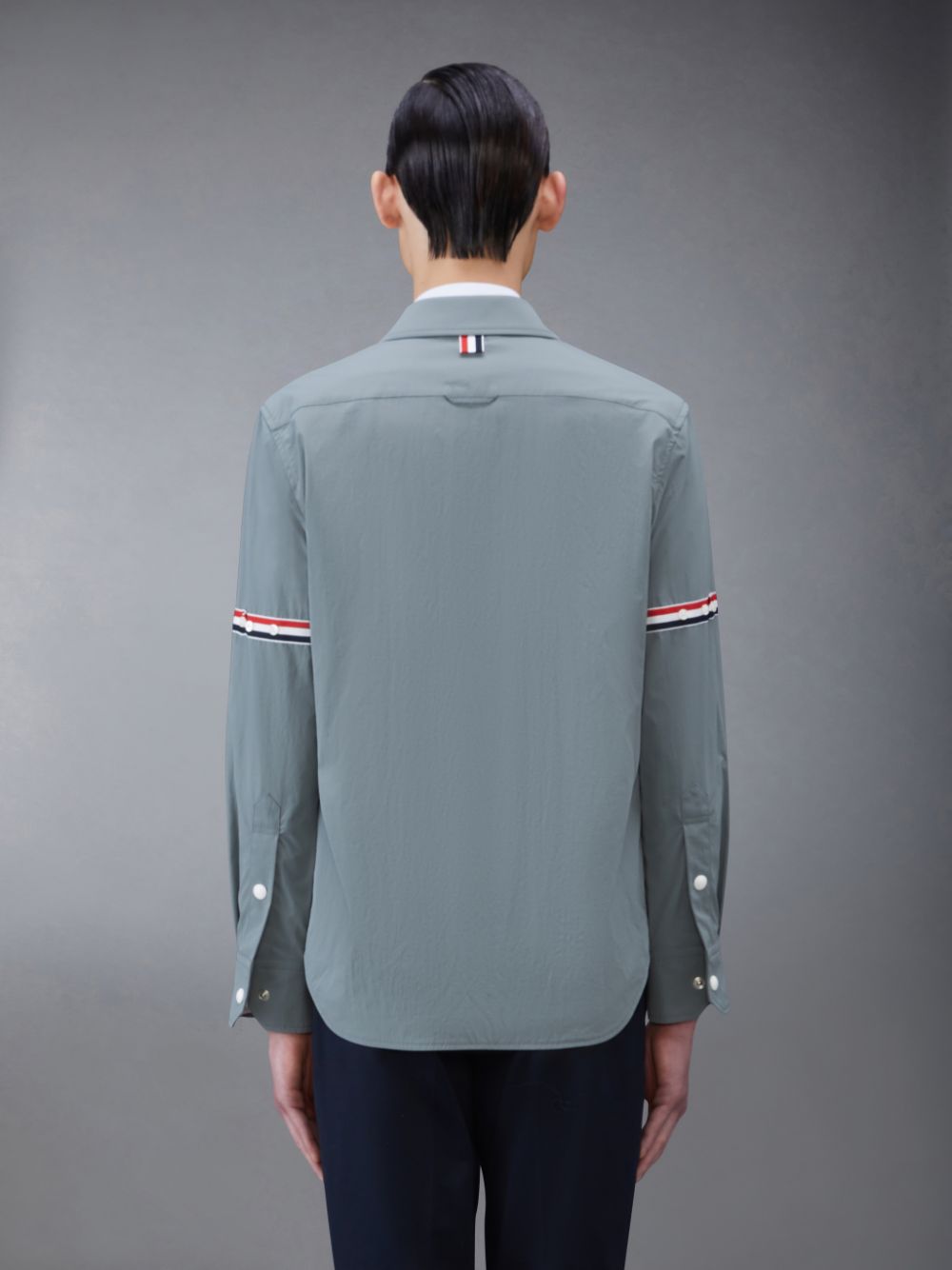 Thom Browne Nylon Armband Jacket Men Shirts Grey | YLH40M26682