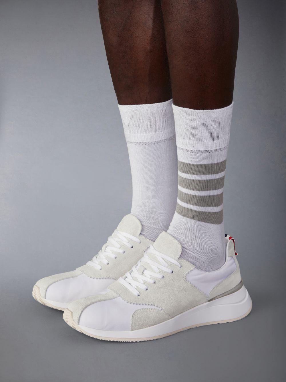 Thom Browne Nylon Sprinter Men Sneakers White | BVW53I50844