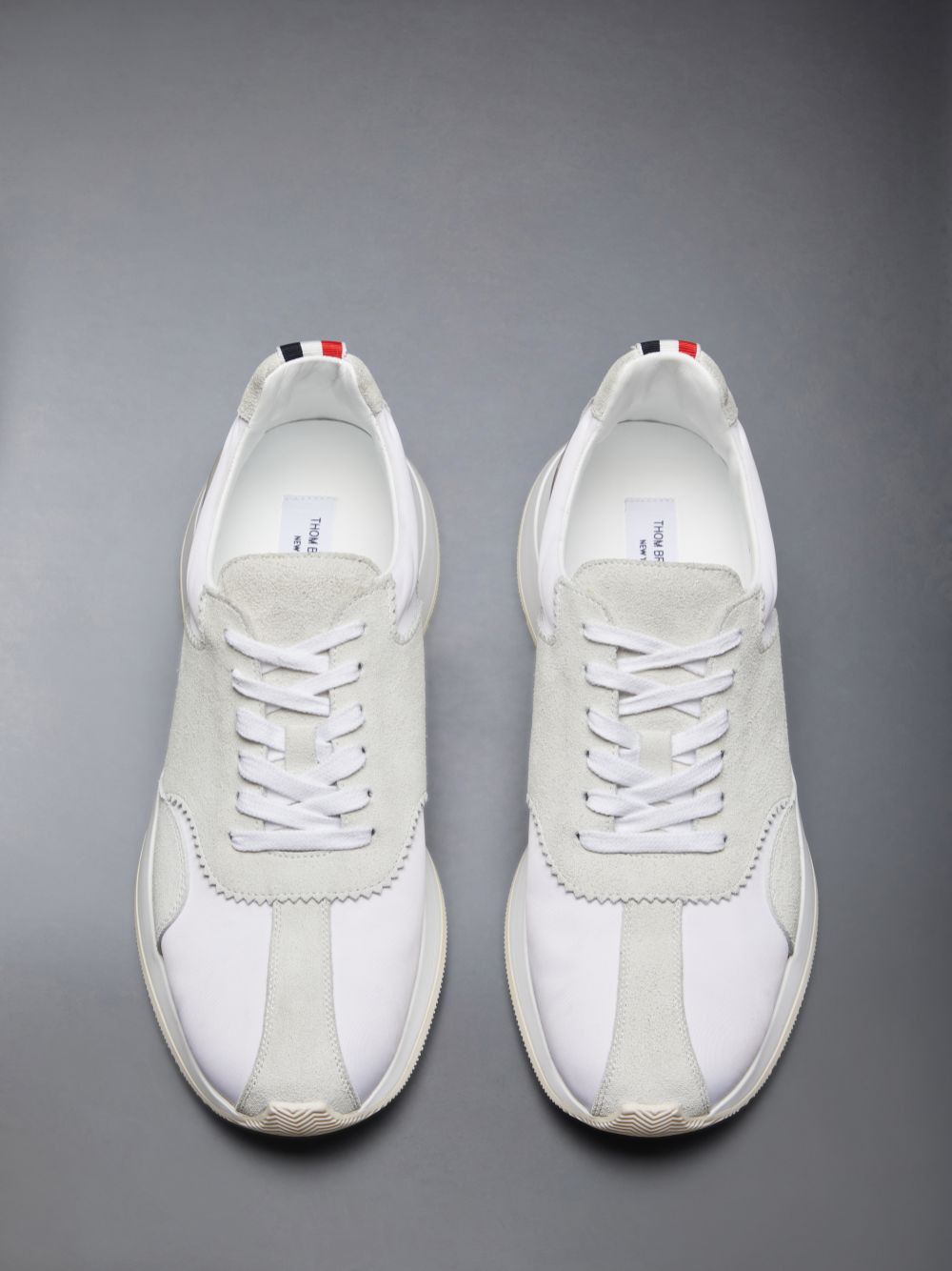 Thom Browne Nylon Sprinter Men Sneakers White | BVW53I50844