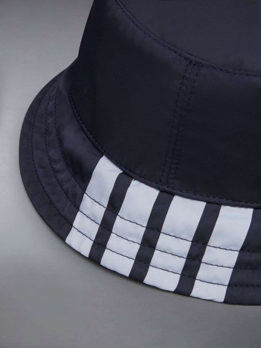 Thom Browne Nylon Swim Tech 4-Bar Men Bucket Hats Blue | CRM37Z49865