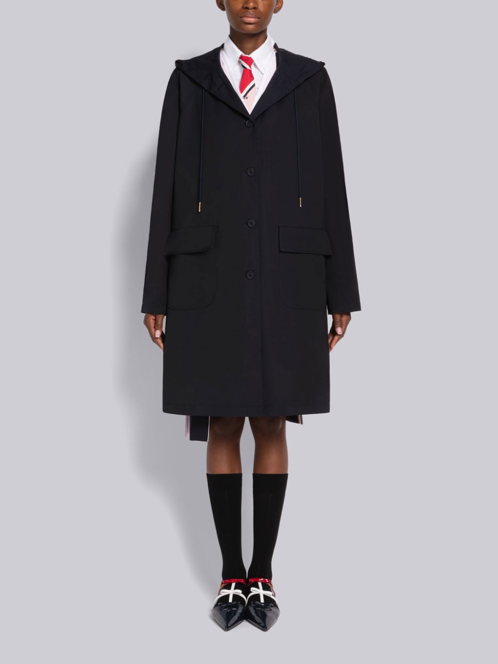 Thom Browne Nylon Tech Hooded Women Parka Blue | WKW01G73094