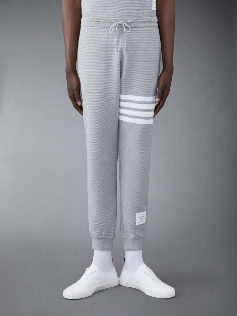 Thom Browne Ottoman 4-Bar Men Sweatpants Grey | TEF13W53941