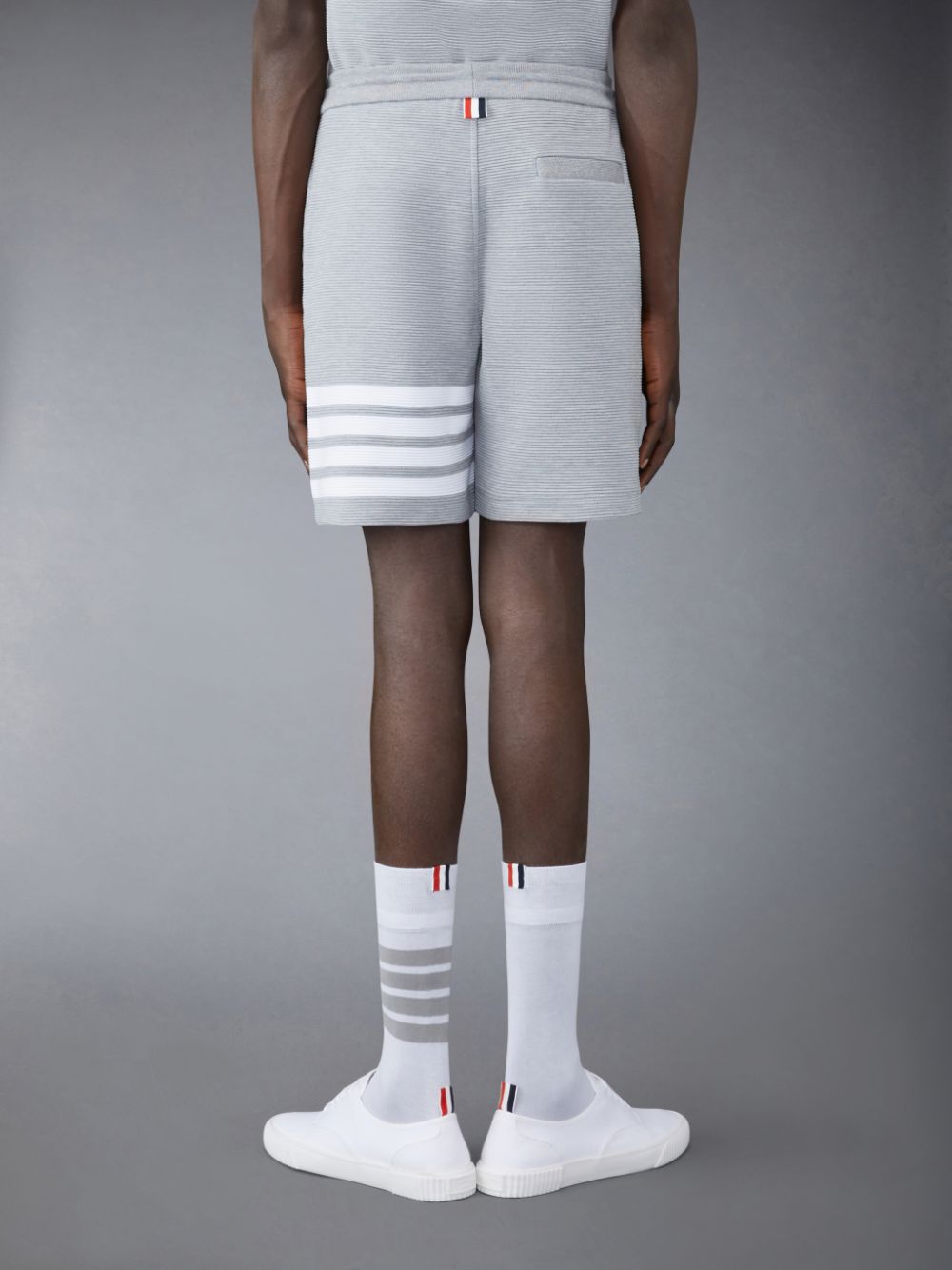 Thom Browne Ottoman 4-Bar Sweatshorts Men Sweatpants Grey | KQC28E80080