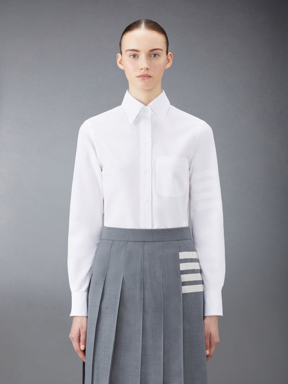 Thom Browne Oxford 4-Bar Women Shirts White | MJO18L37726