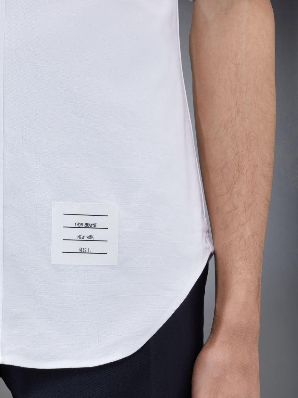 Thom Browne Oxford Armband Classic Short Sleeve Men Shirts White | EMA27X25997