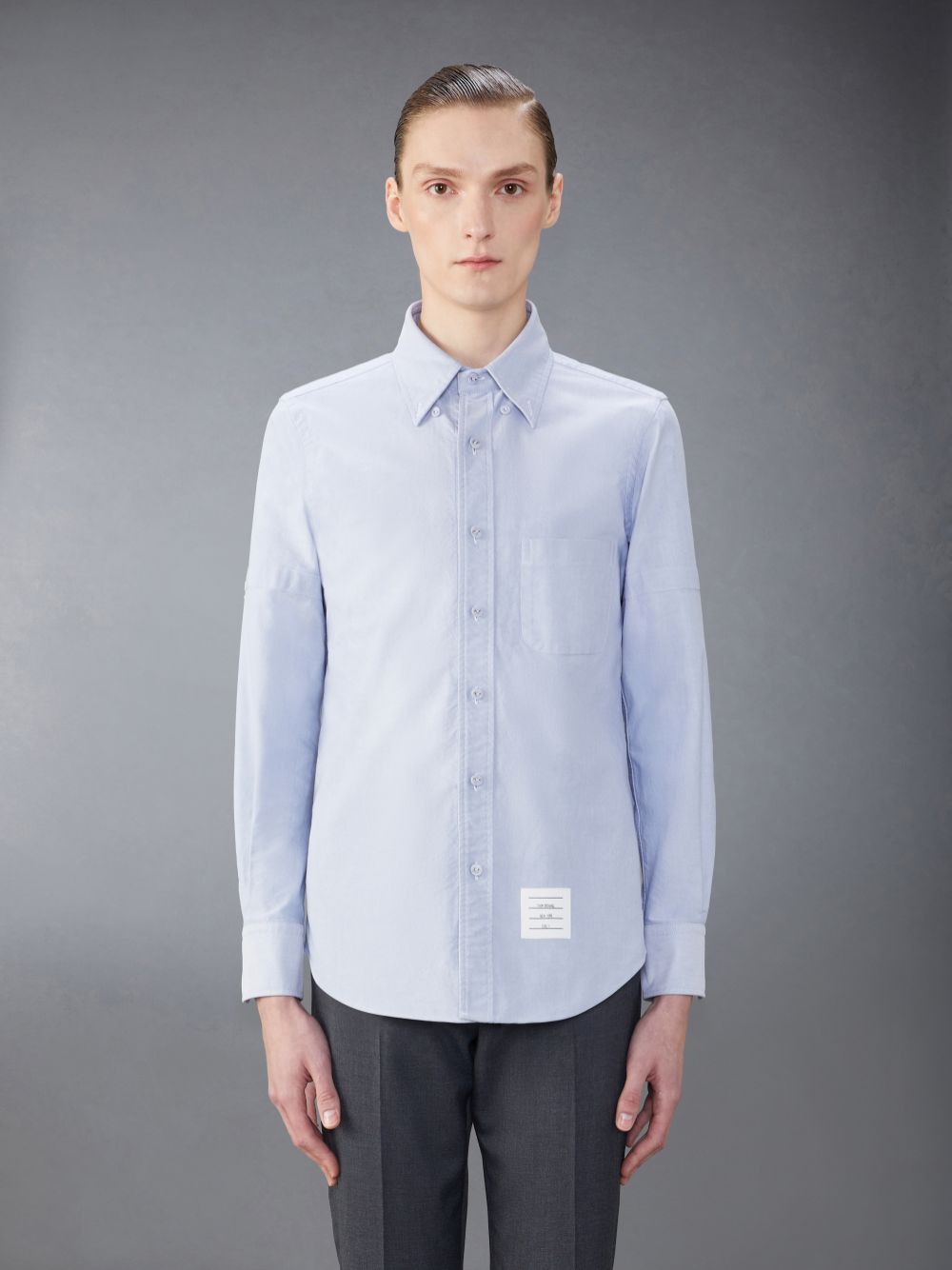 Thom Browne Oxford Armband Men Shirts Blue | NYX07T17394