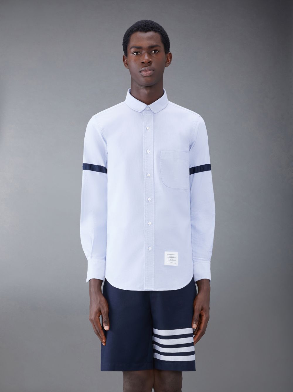 Thom Browne Oxford Armband Men Shirts Blue | IVS60B42019