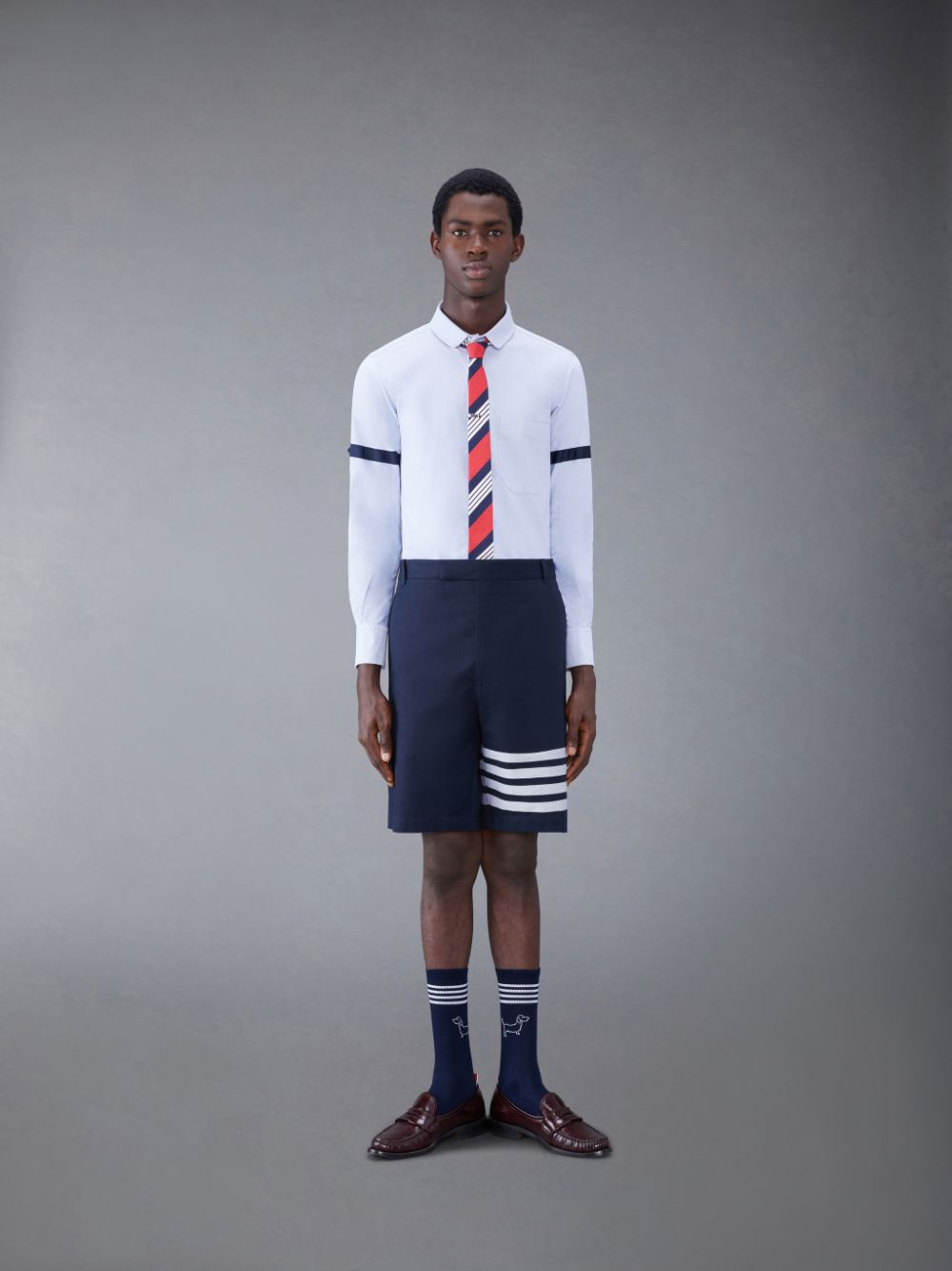 Thom Browne Oxford Armband Men Shirts Blue | IVS60B42019