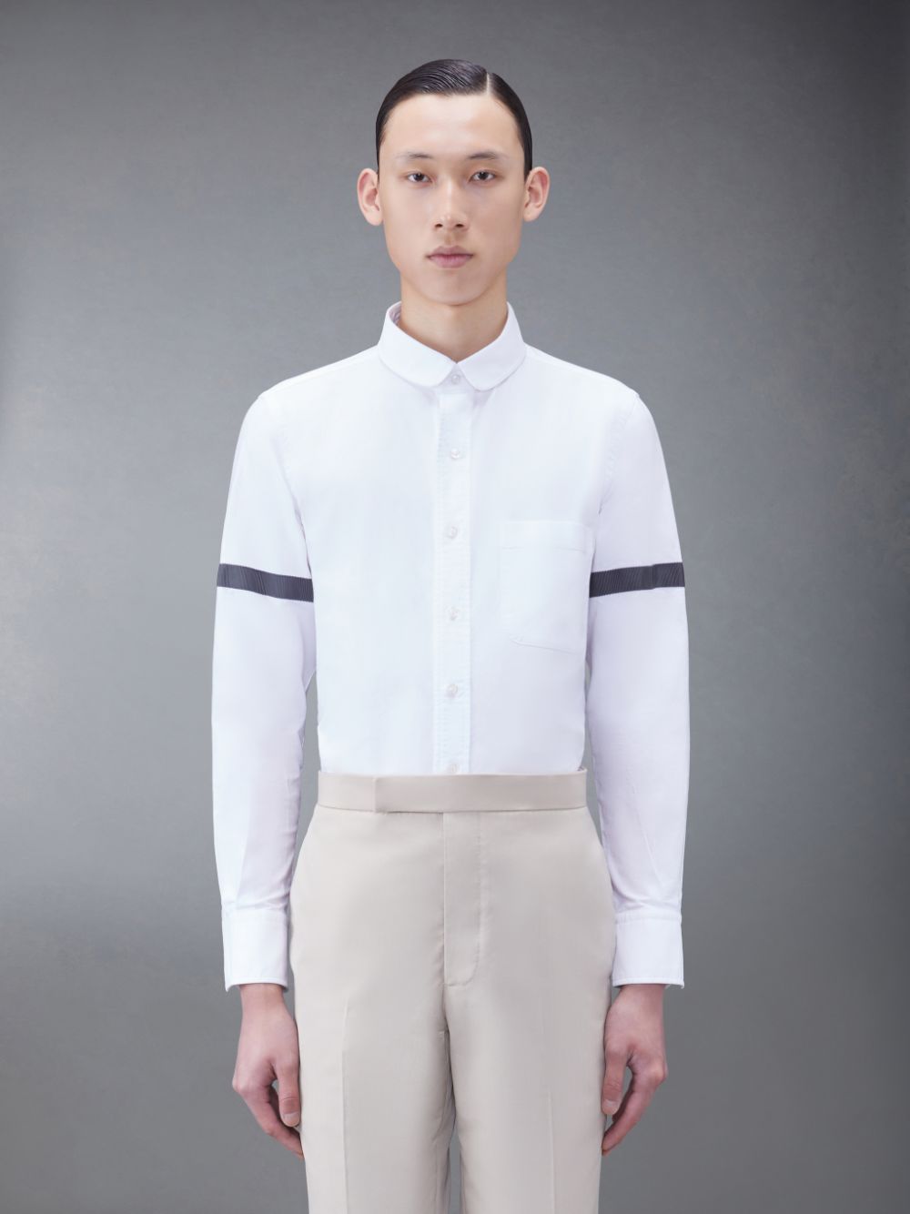 Thom Browne Oxford Armband Men Shirts White | LJO35K28739