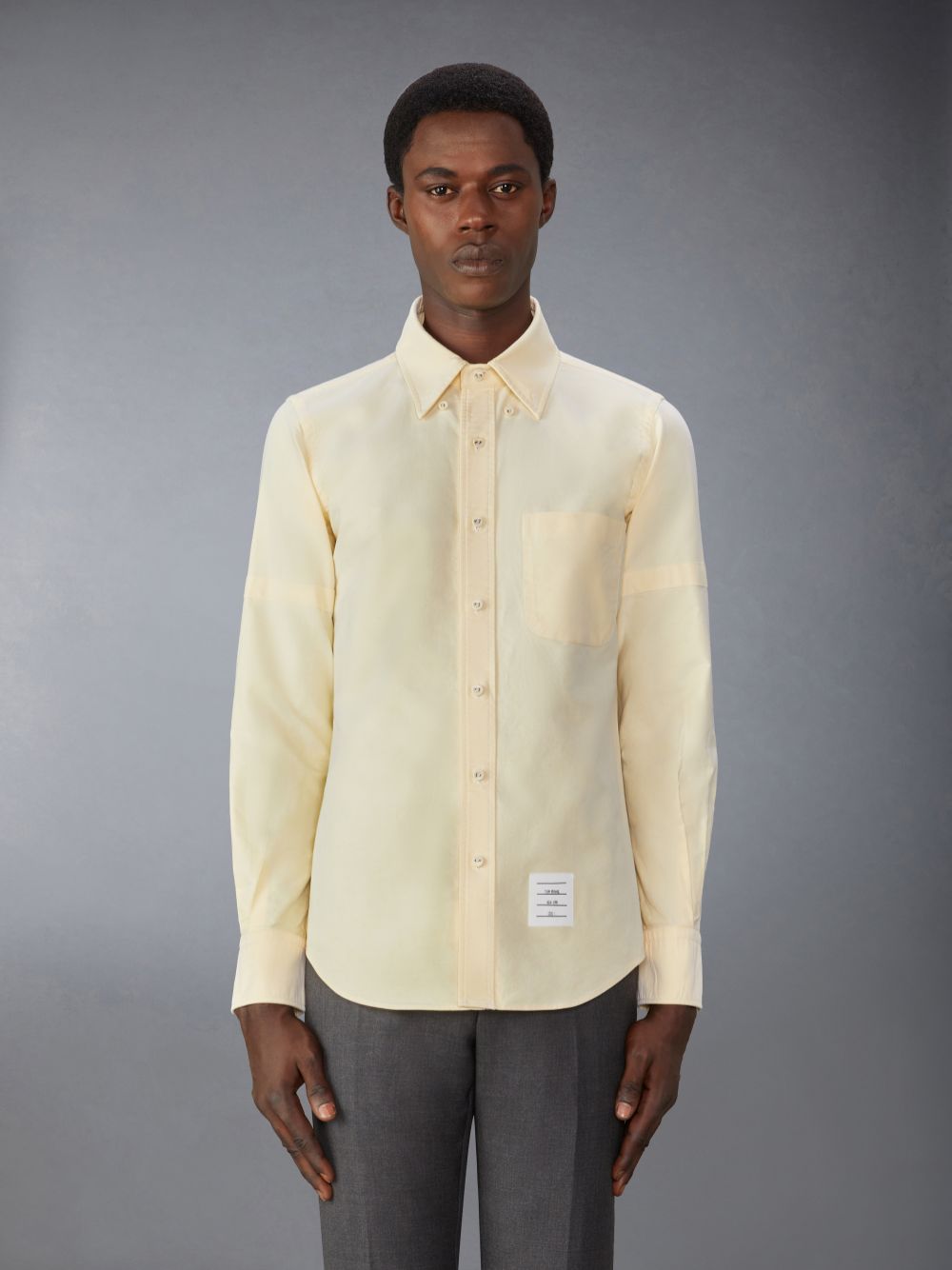 Thom Browne Oxford Armband Men Shirts Yellow | NBK63Y70002