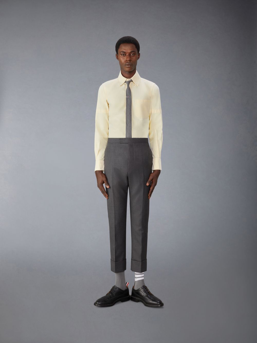 Thom Browne Oxford Armband Men Shirts Yellow | NBK63Y70002