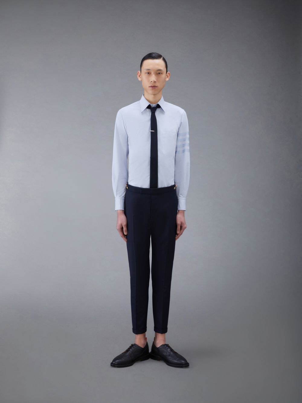 Thom Browne Oxford Classic 4-Bar Men Shirts Blue | CXR70H30807