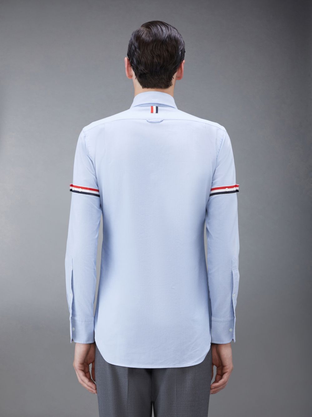 Thom Browne Oxford Classic Armbands Men Shirts Blue | RRZ15Y95881