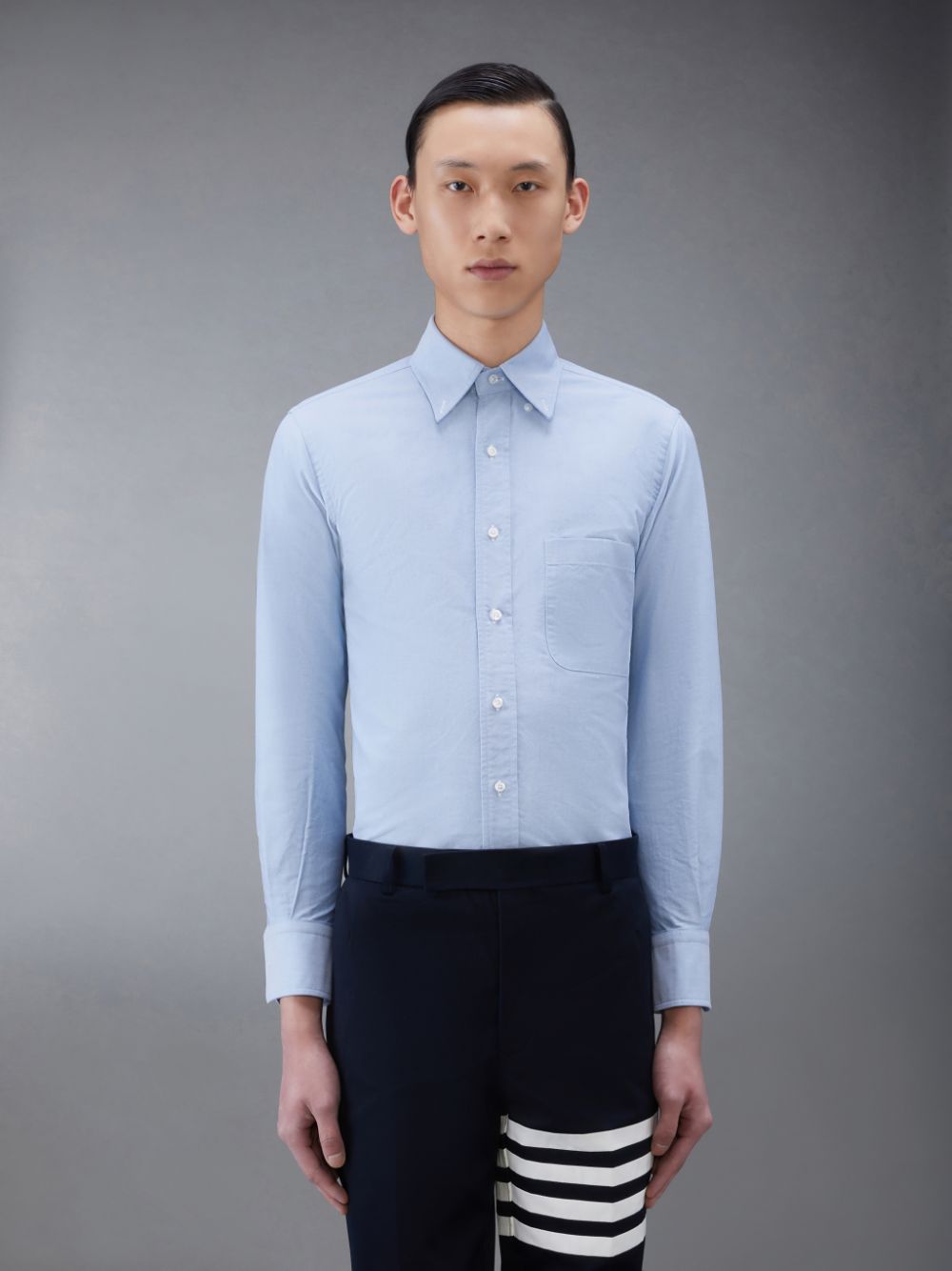 Thom Browne Oxford Classic Men Shirts Blue | JSI49M81595