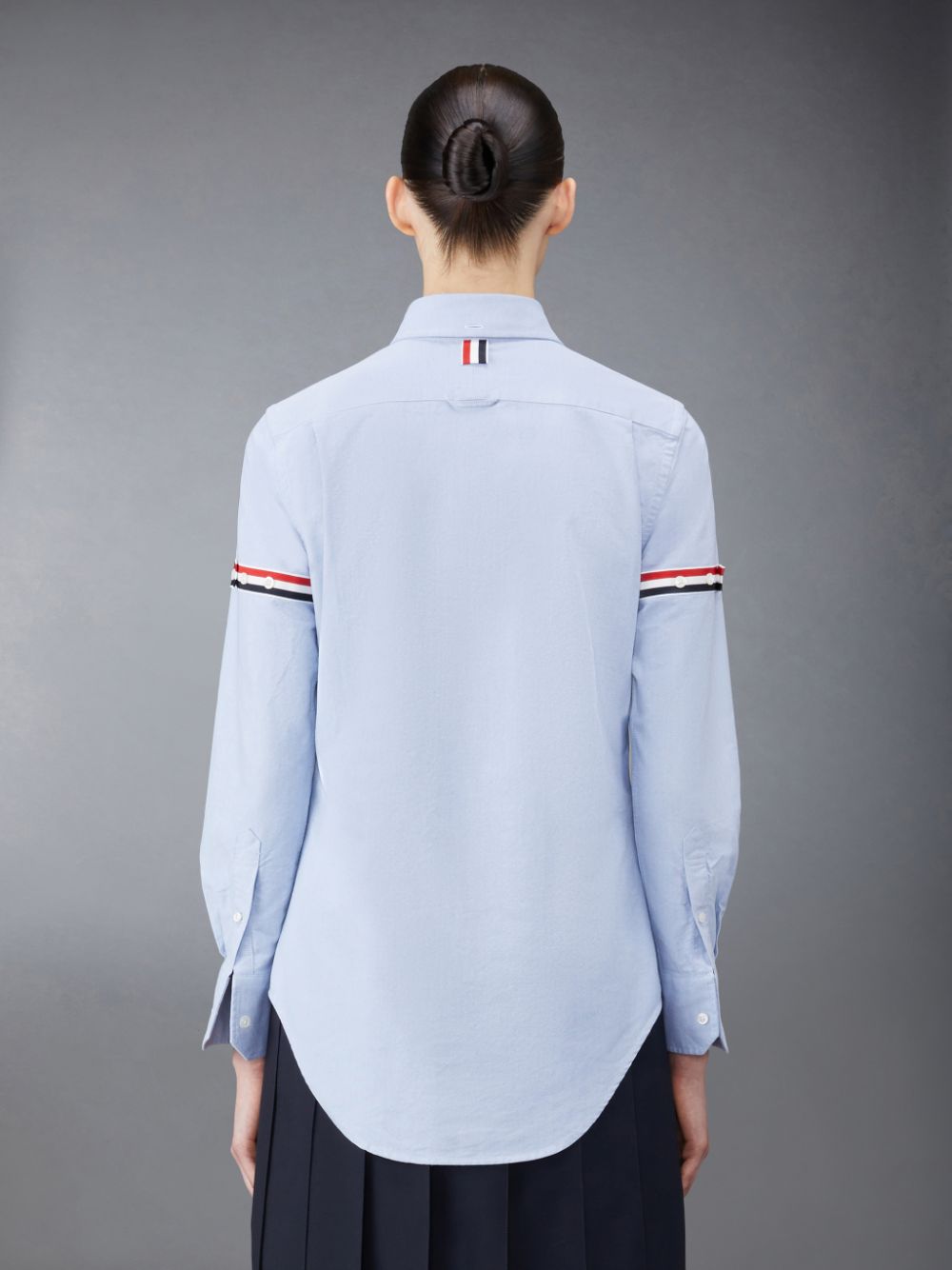 Thom Browne Oxford Classic Round Collar Women Shirts Light Blue | WHD01A95056