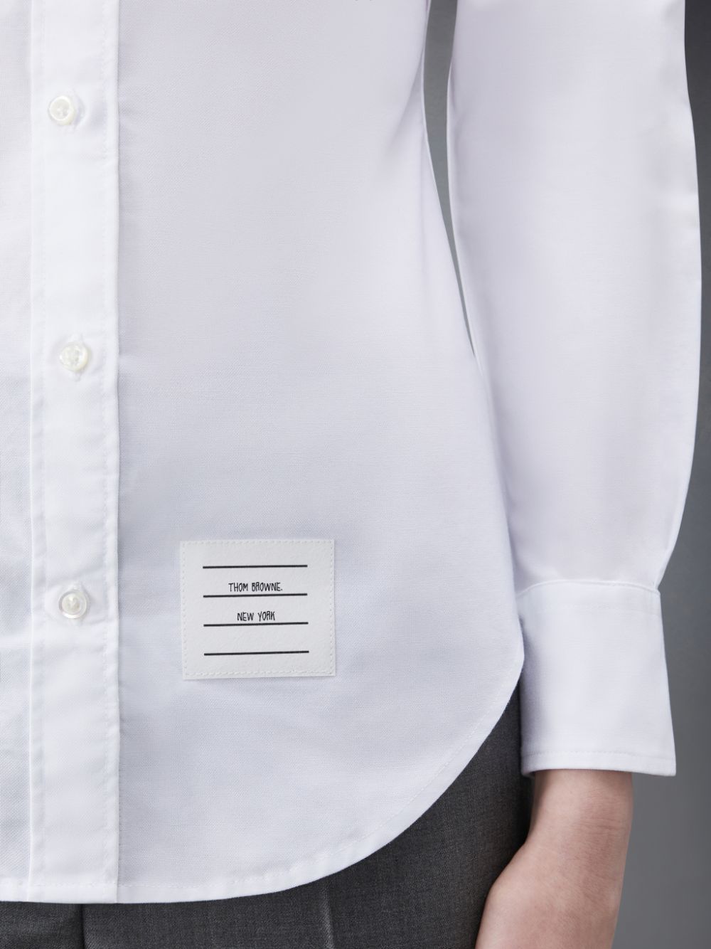 Thom Browne Oxford Classic Round Collar Women Shirts White | LBD27G82801