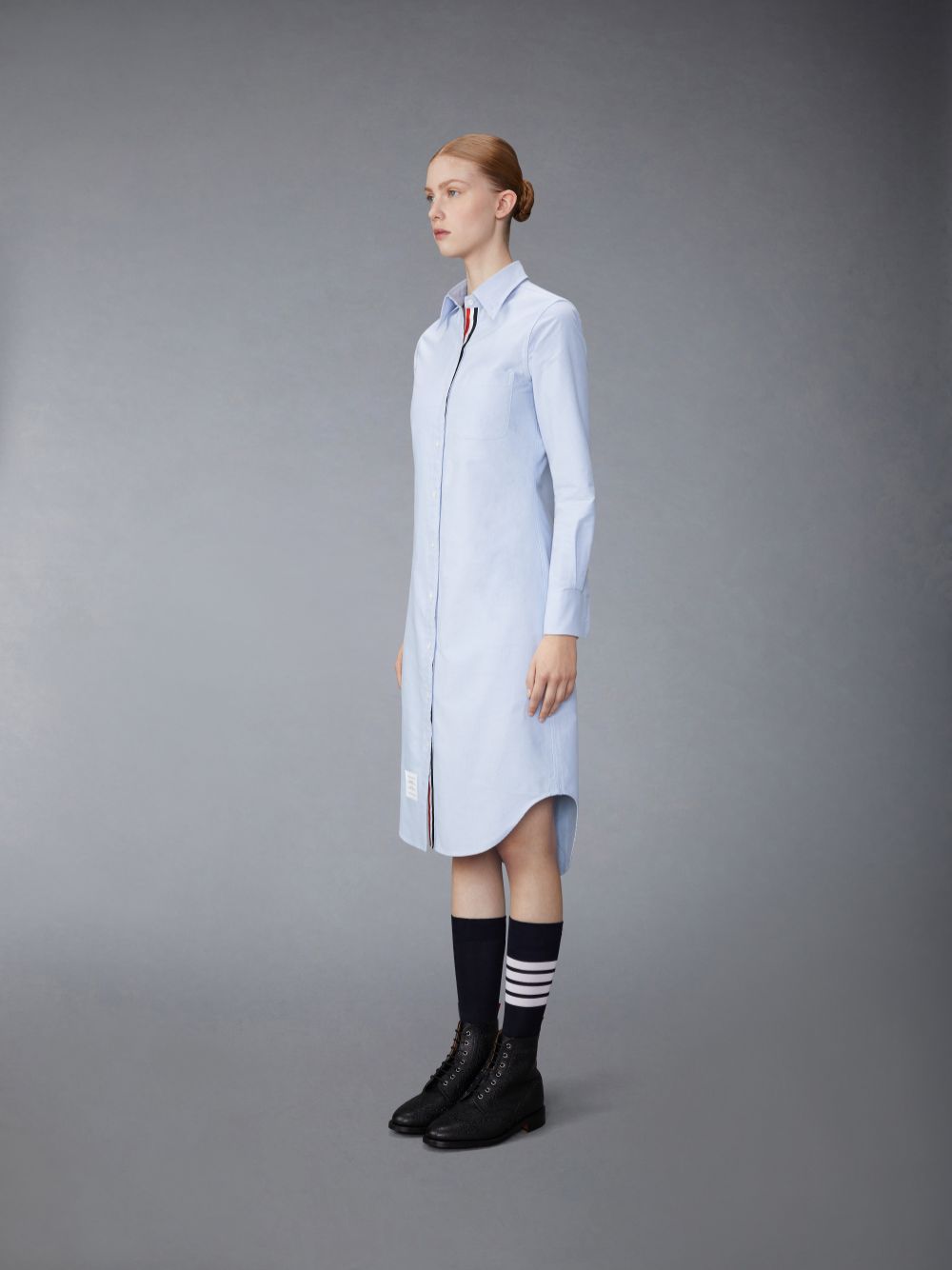 Thom Browne Oxford Classic Shirt Women Dress Blue | DVW91C89748