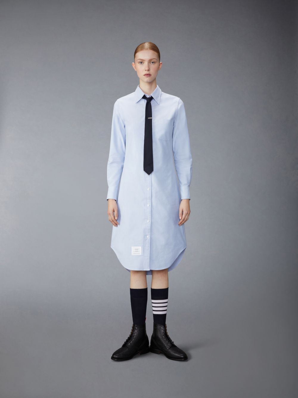 Thom Browne Oxford Classic Shirt Women Dress Blue | DVW91C89748