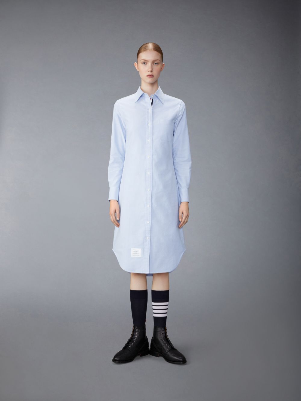 Thom Browne Oxford Classic Shirt Women Dress Blue | DVW91C89748