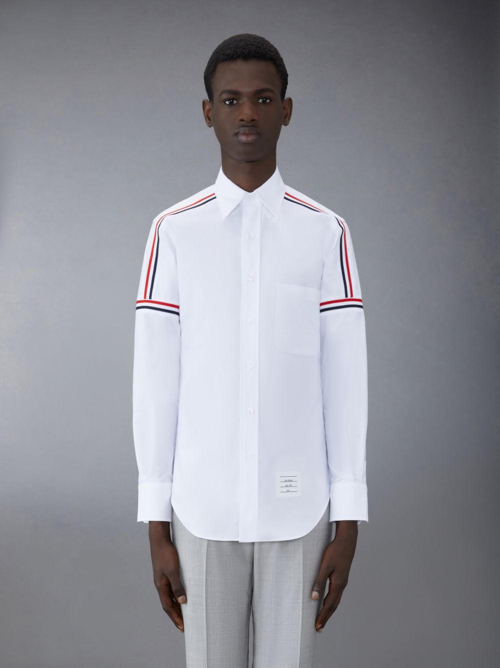 Thom Browne Oxford Elastic Men Shirts White | BQF43F07126