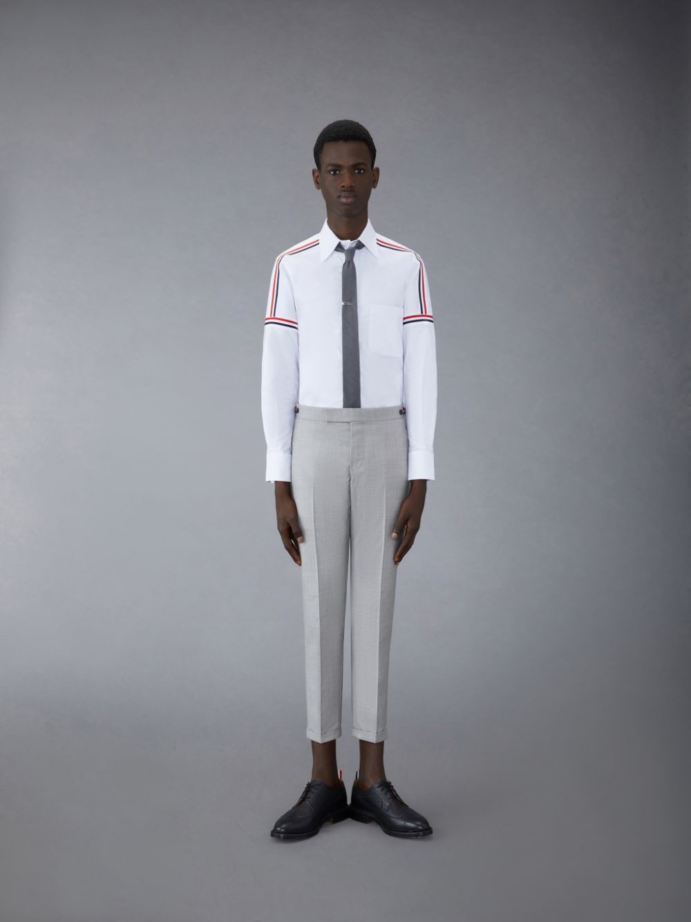 Thom Browne Oxford Elastic Men Shirts White | BQF43F07126