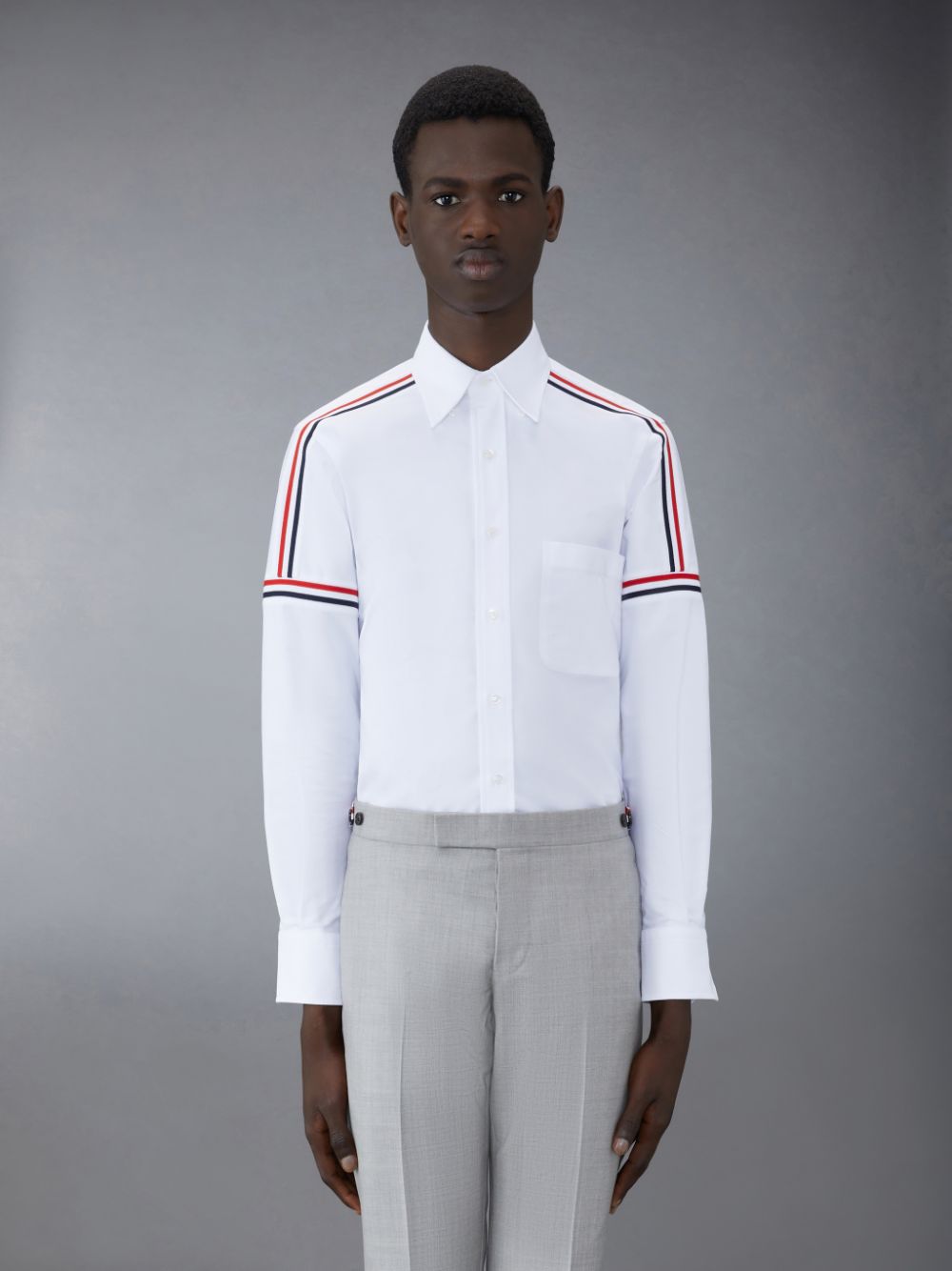 Thom Browne Oxford Elastic Men Shirts White | BQF43F07126