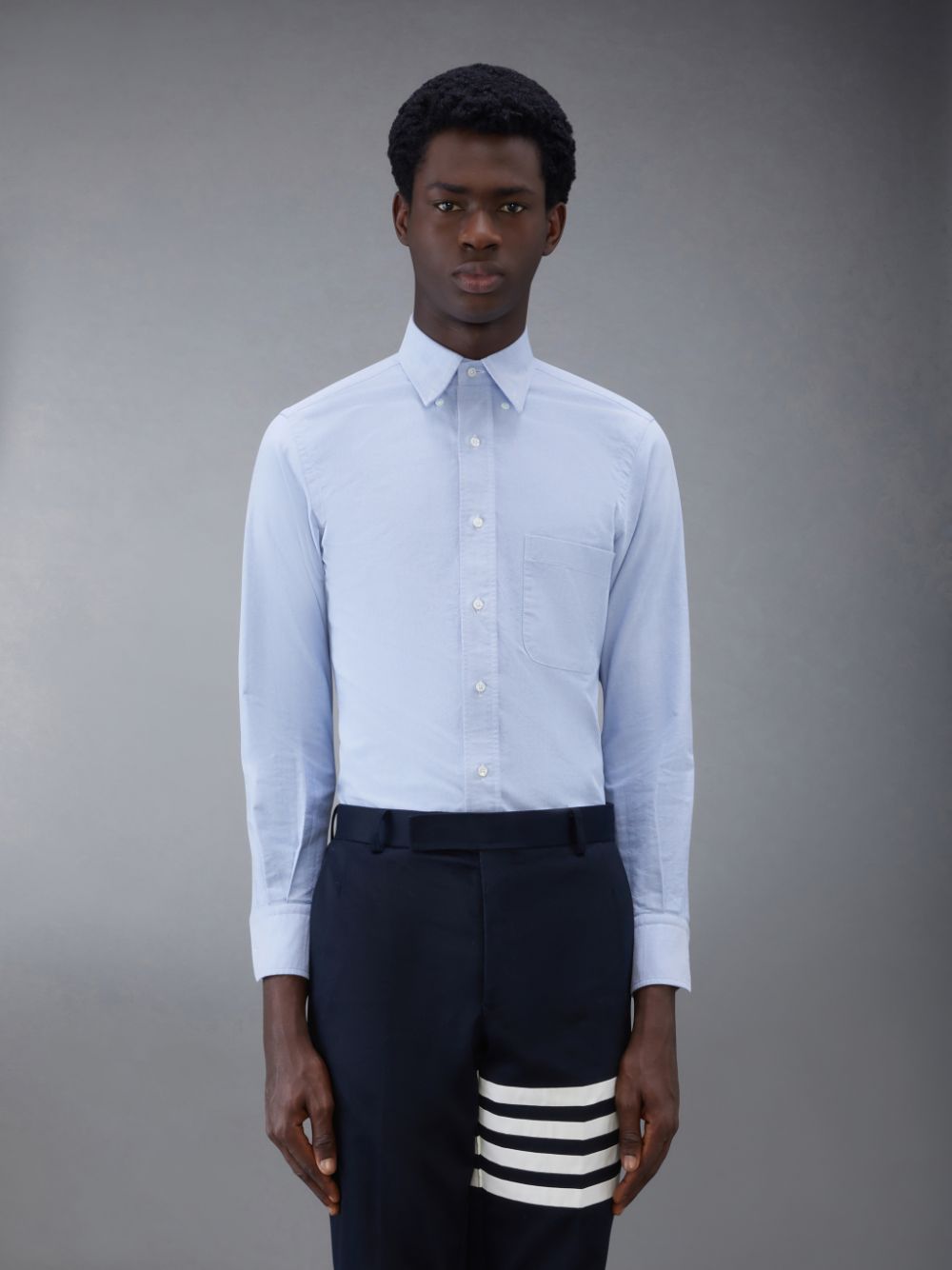 Thom Browne Oxford Men Shirts Blue | GRC53Y80490