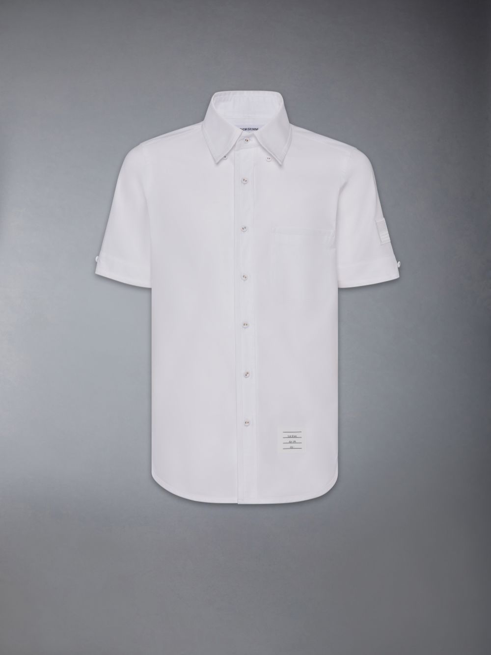 Thom Browne Oxford Self Tipping and Flag Patch Men Shirts White | NSY34M57108