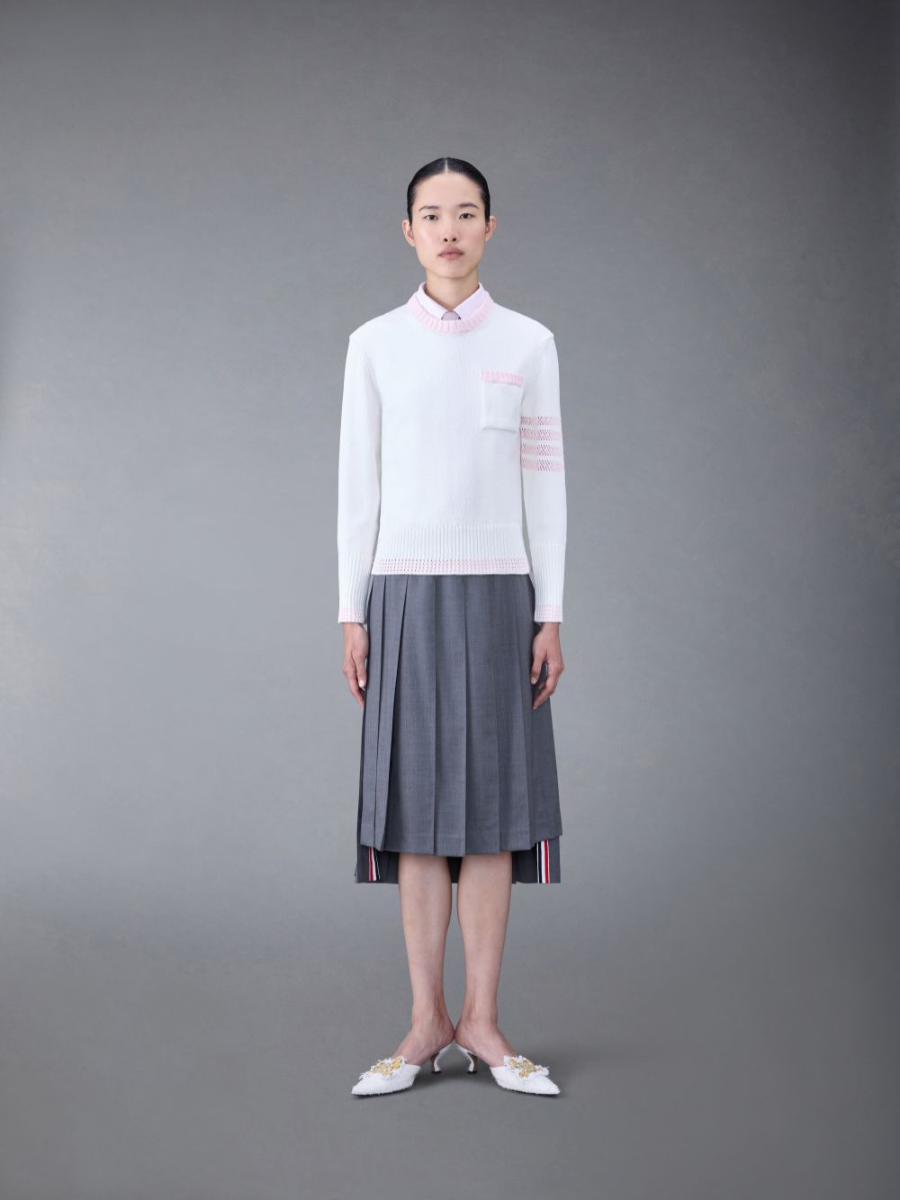 Thom Browne Oxford Sleeveless Women Shirts Pink | OFL74W48766