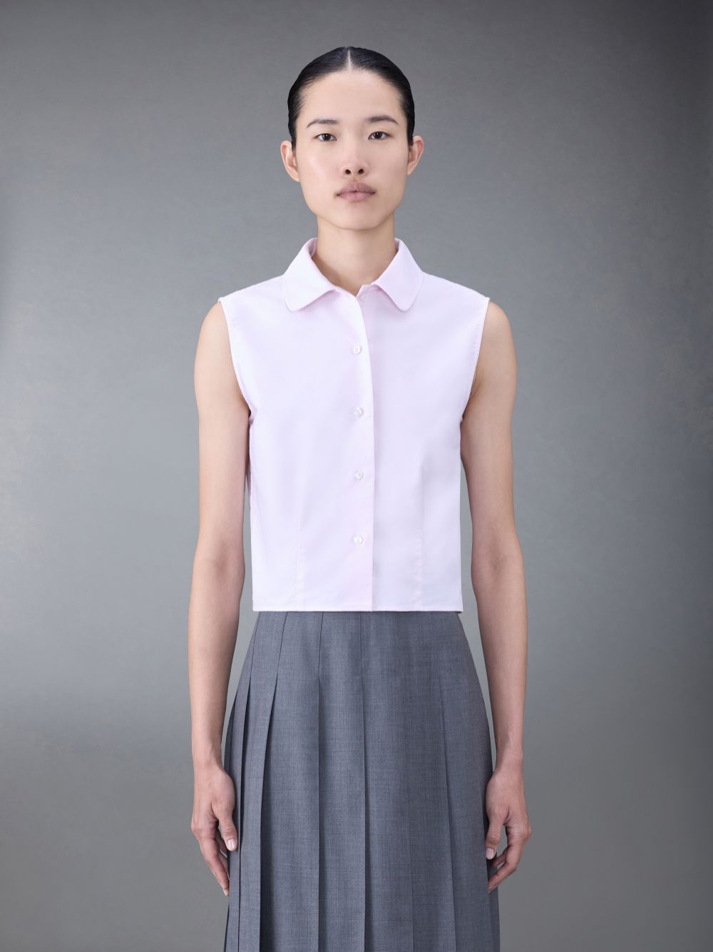 Thom Browne Oxford Sleeveless Women Shirts Pink | OFL74W48766