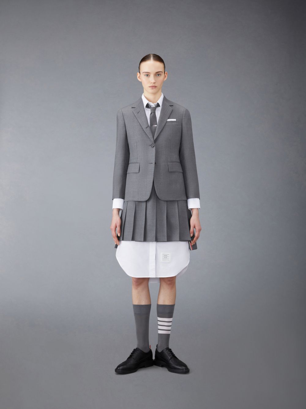 Thom Browne Oxford Stripe Shirt Women Dress White | TOL93D74711