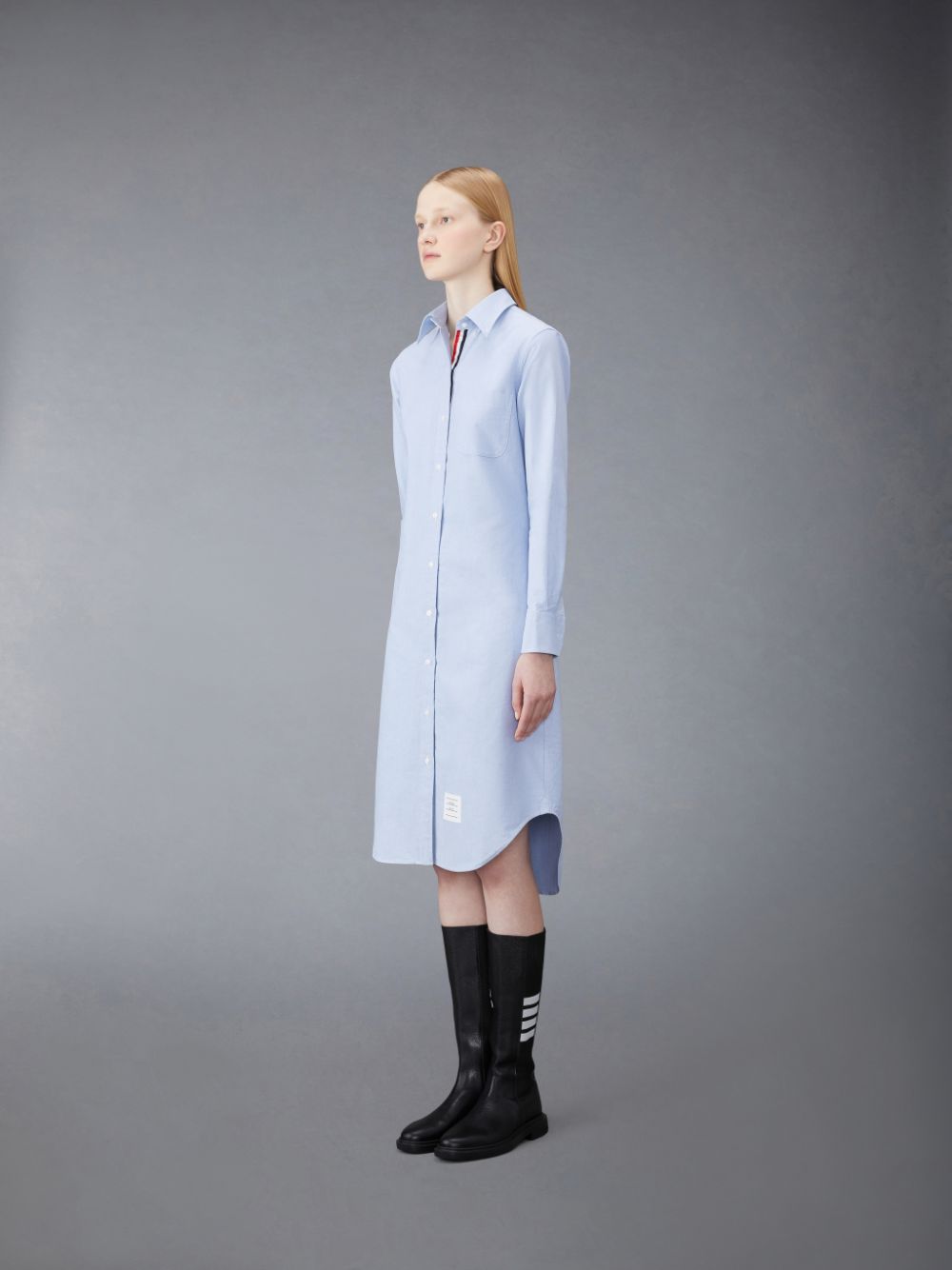 Thom Browne Oxford Stripe Shirt Women Dress Blue | VSC08M76800