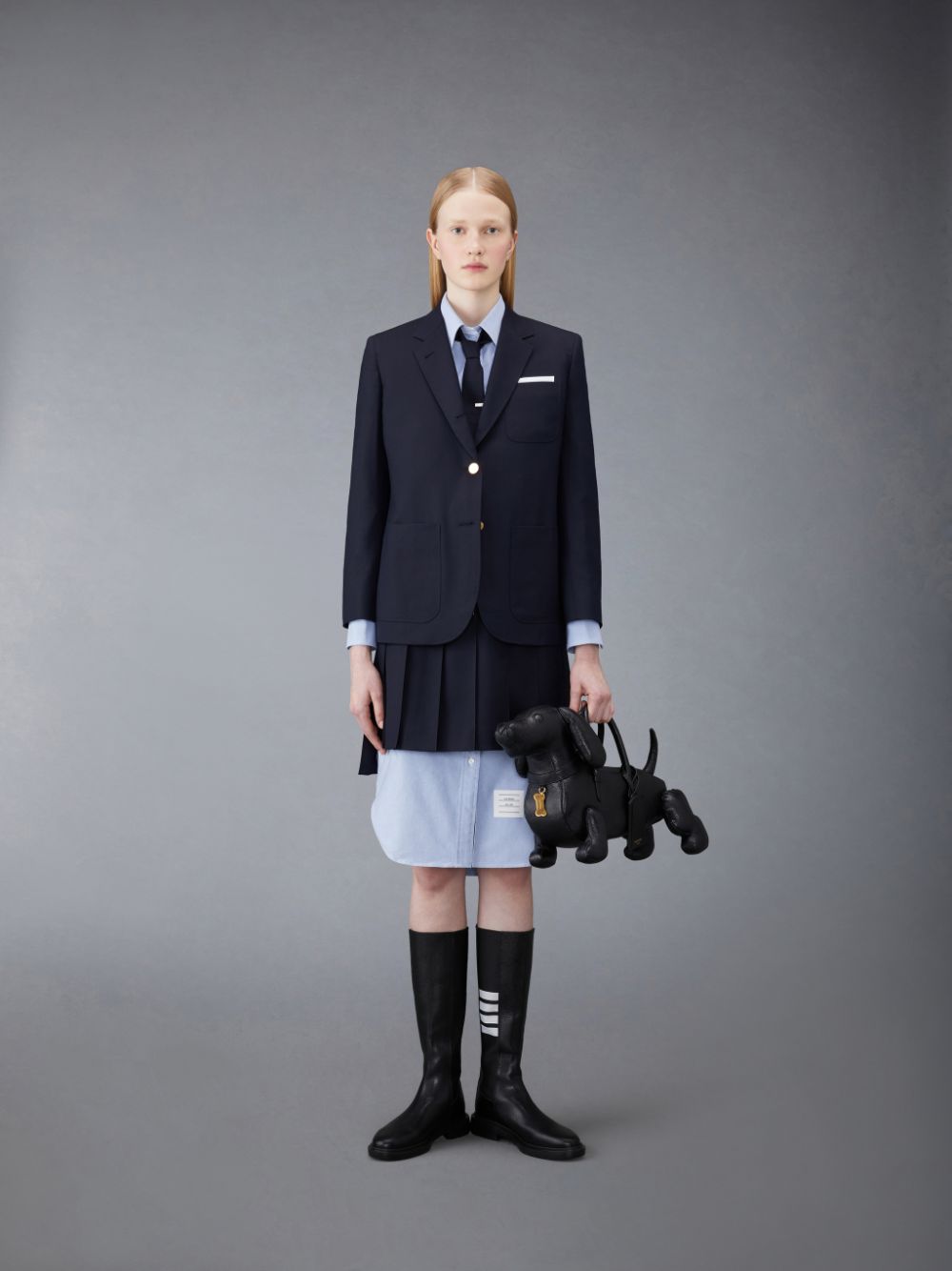 Thom Browne Oxford Stripe Shirt Women Dress Blue | VSC08M76800