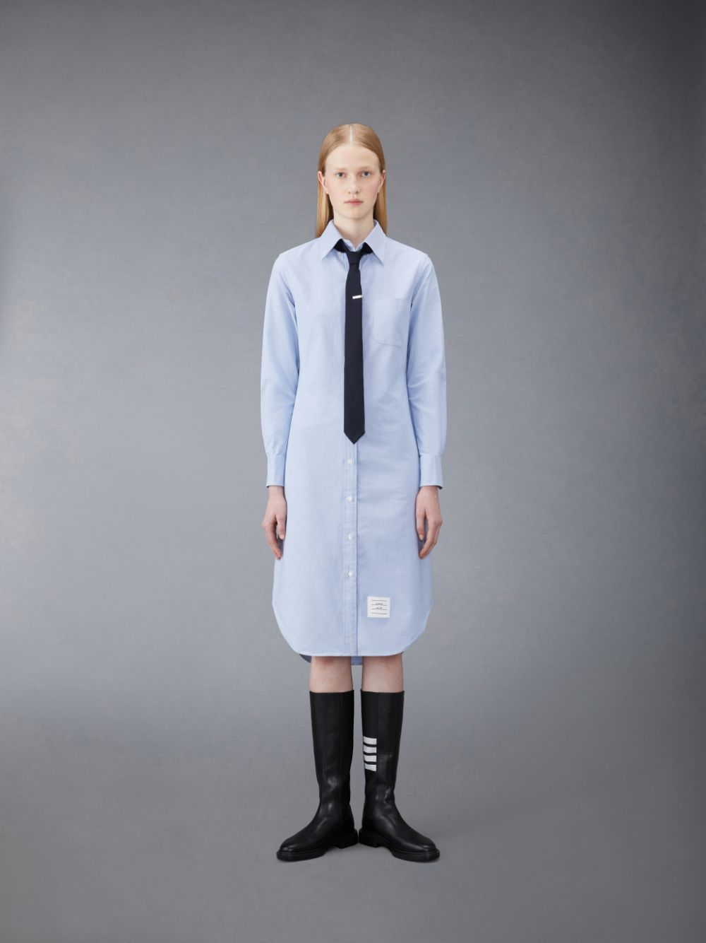 Thom Browne Oxford Stripe Shirt Women Dress Blue | VSC08M76800