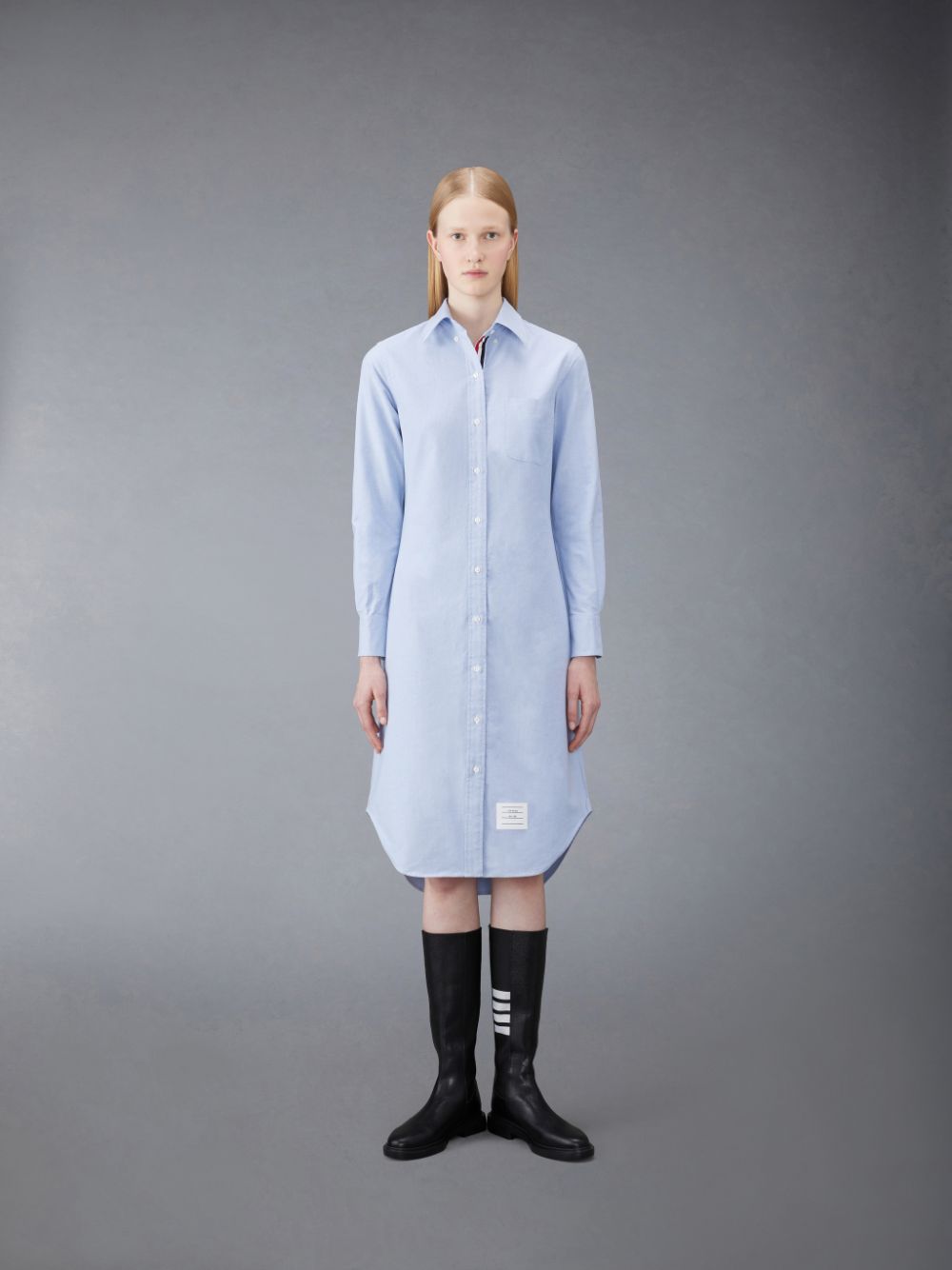 Thom Browne Oxford Stripe Shirt Women Dress Blue | VSC08M76800