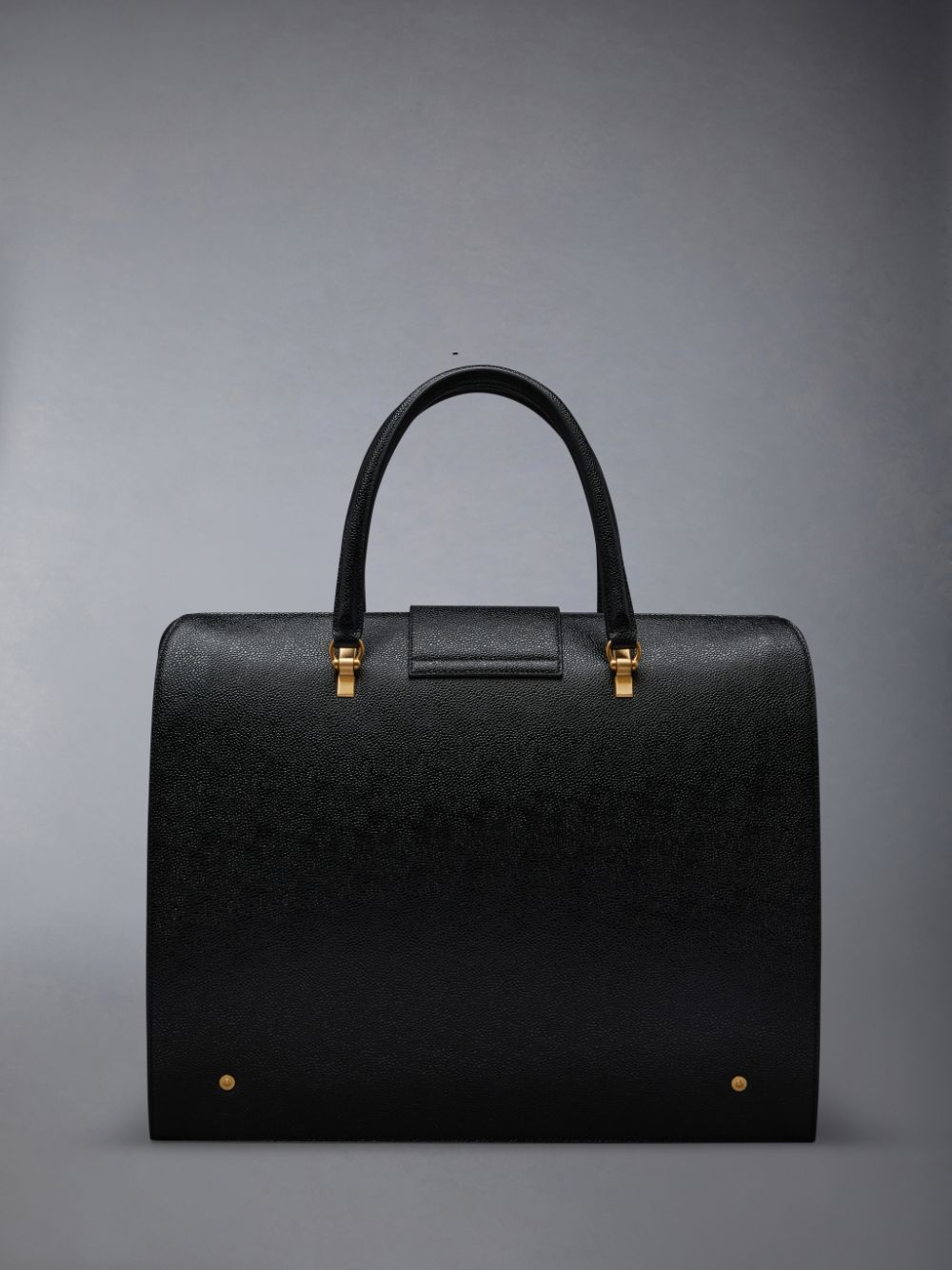 Thom Browne PEBBLE GRAIN LEATHER 2003 MR. Women Duffle Bags Black | WPQ89P24873