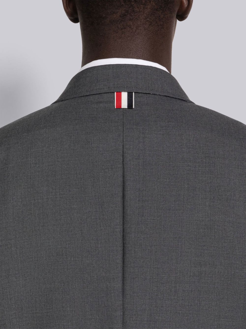 Thom Browne PLAIN WEAVE 4-BAR CHESTERFIELD Men Coats Grey | BBU66U34015