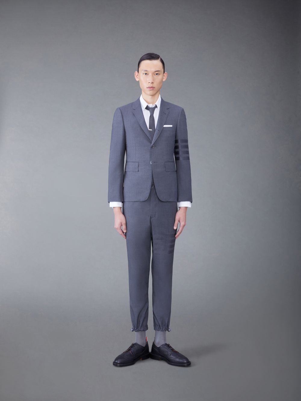 Thom Browne PLAIN WEAVE SUITING 4-BAR CLASSIC SPORT Men Coats Grey | IEH86E62971