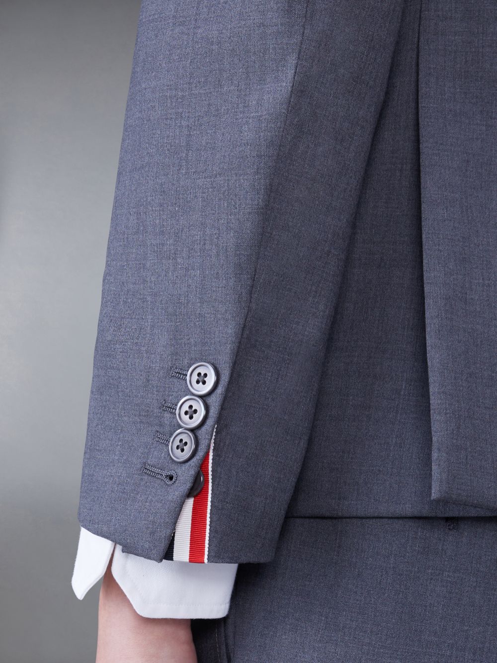 Thom Browne PLAIN WEAVE SUITING 4-BAR CLASSIC SPORT Men Coats Grey | IEH86E62971