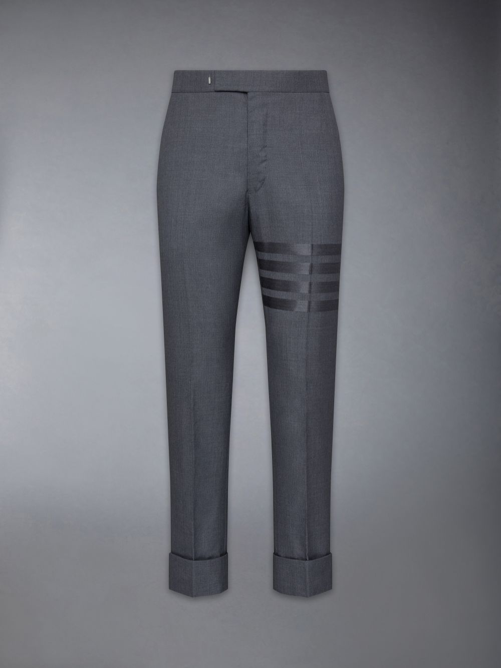 Thom Browne PLAIN WEAVE SUITING 4-BAR CLASSIC BACKSTRAP Men Pants Grey | ONB45G49308