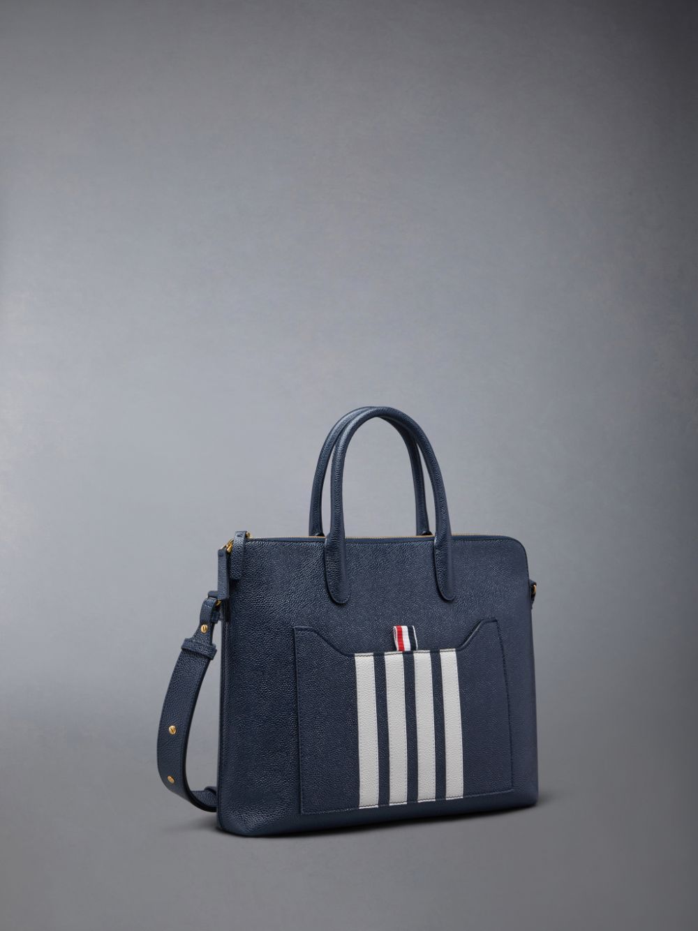 Thom Browne Pebble Grain 4-Bar Men Business Bags Blue | QIO05W94848