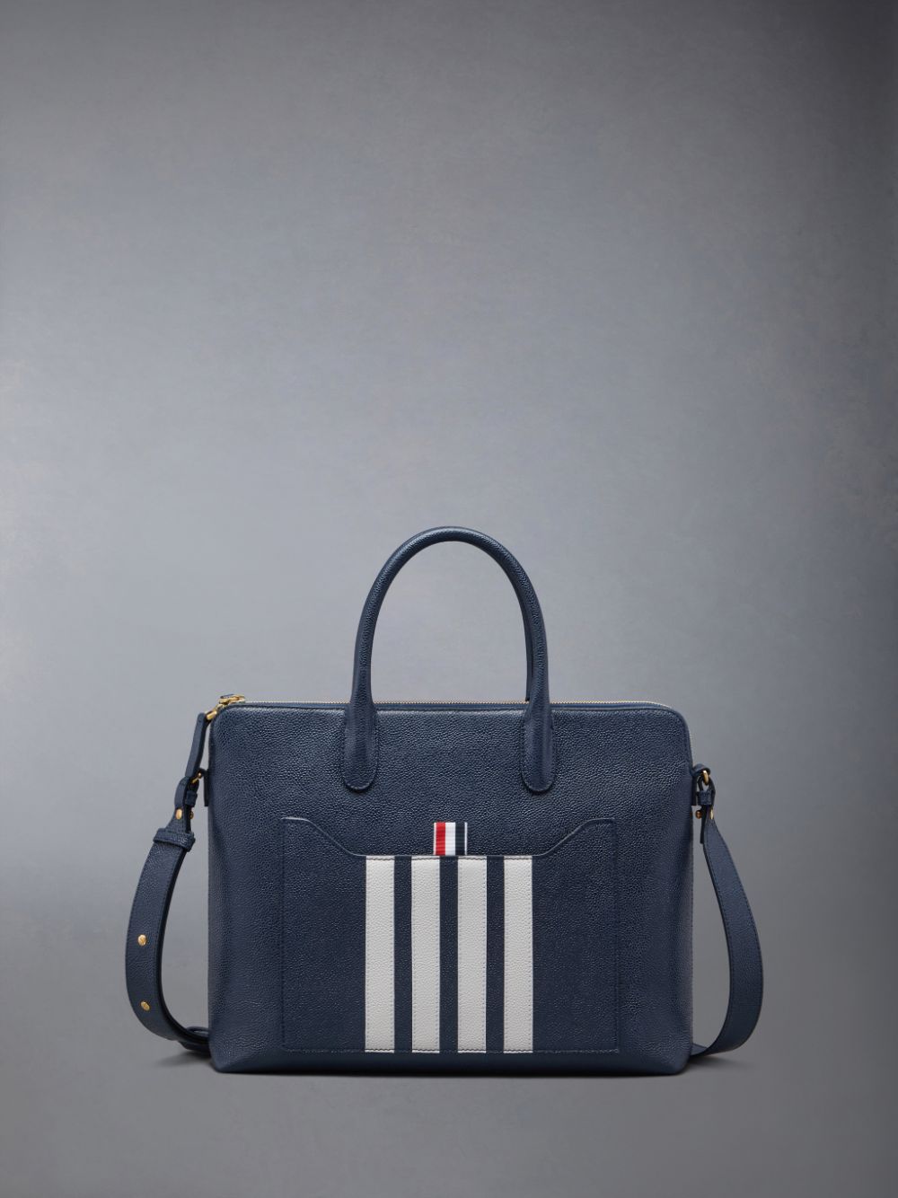 Thom Browne Pebble Grain 4-Bar Men Business Bags Blue | QIO05W94848